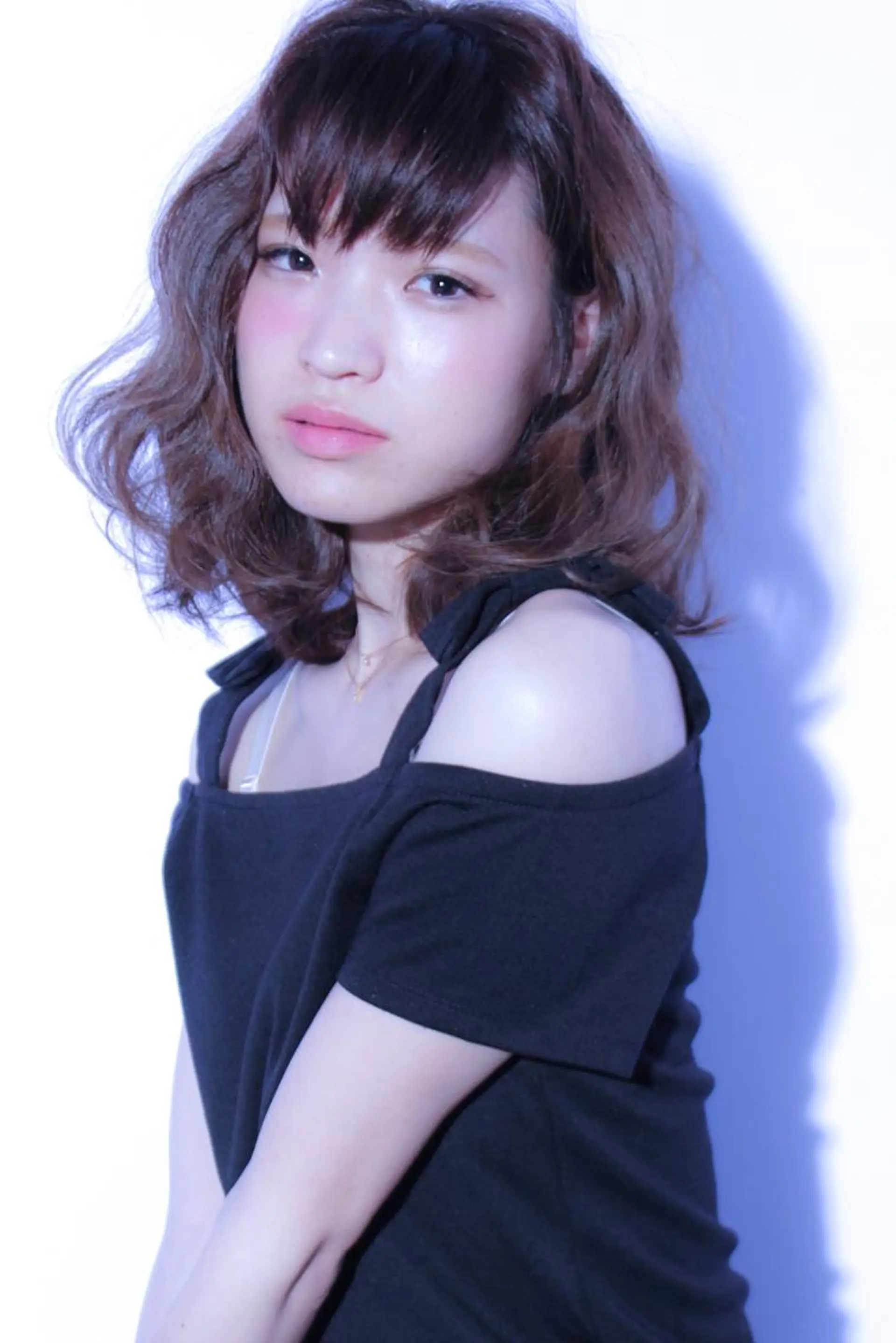 ミディアム セミロング カラー パーマ 永田 崇のヘアスタイル