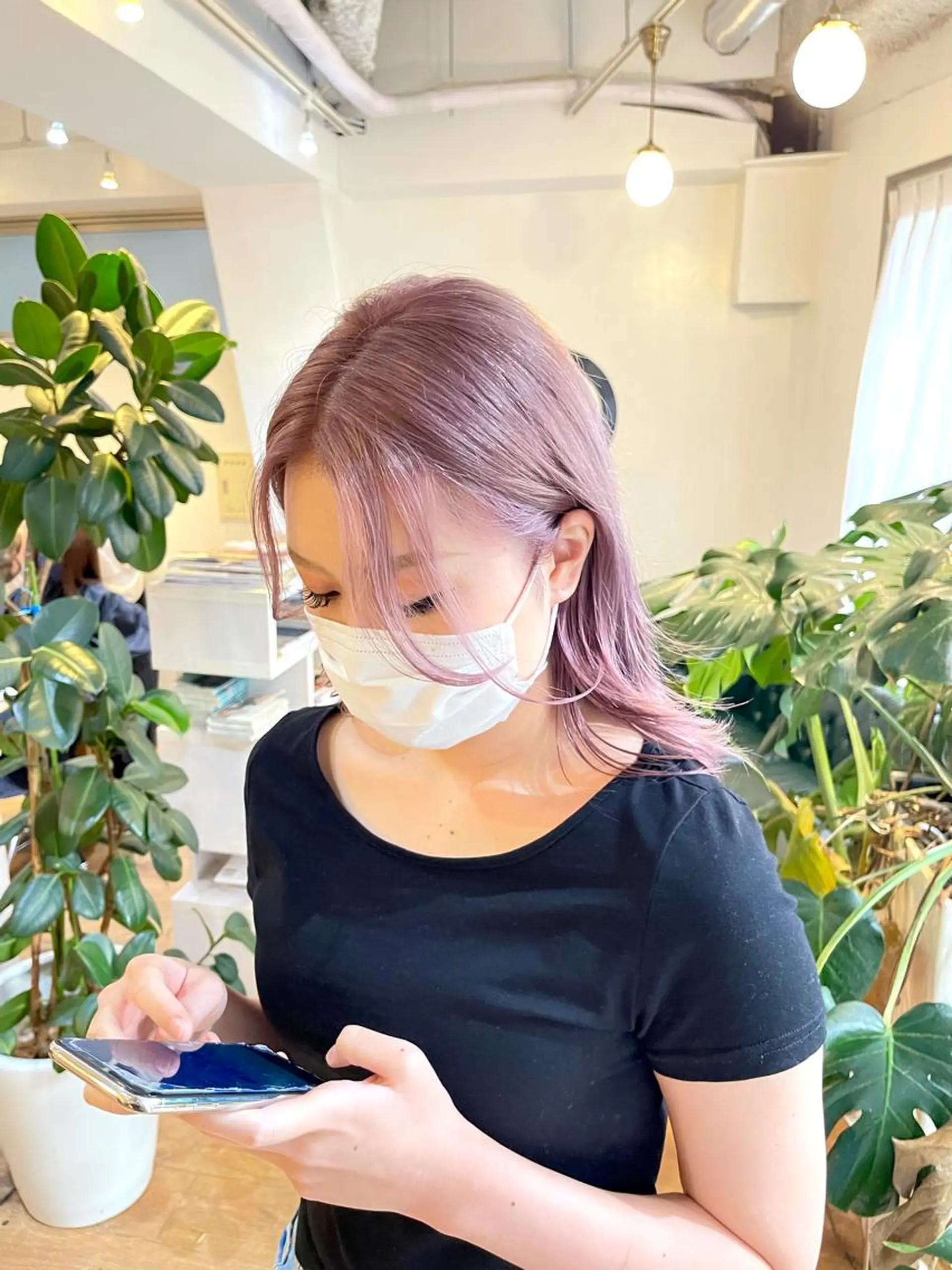 ミディアム 水原　悠吾 ELISS　ブリーチのヘアスタイル