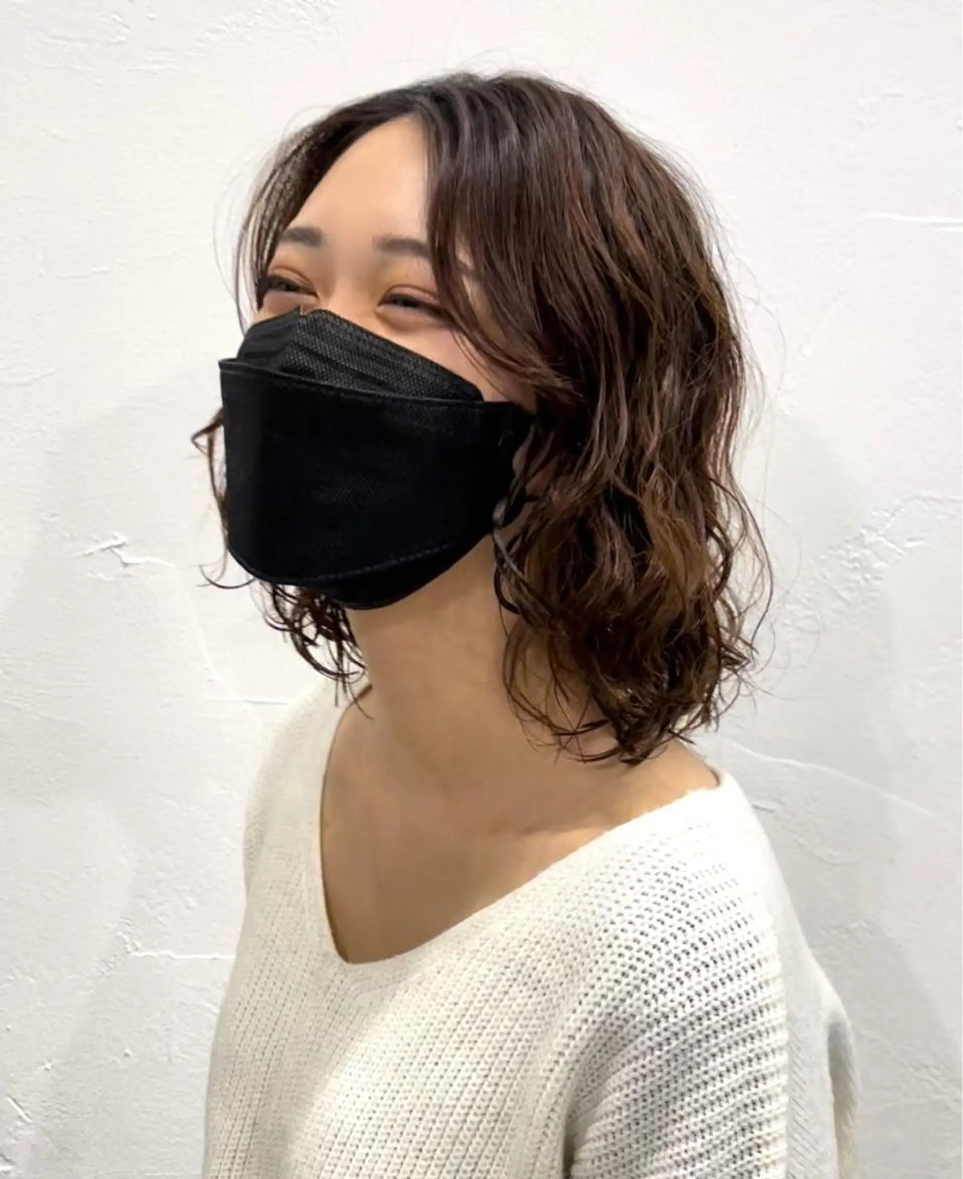 ショート パーマ 大人可愛い透明感🌟 小顔・韓国髪🌟野中のヘアスタイル