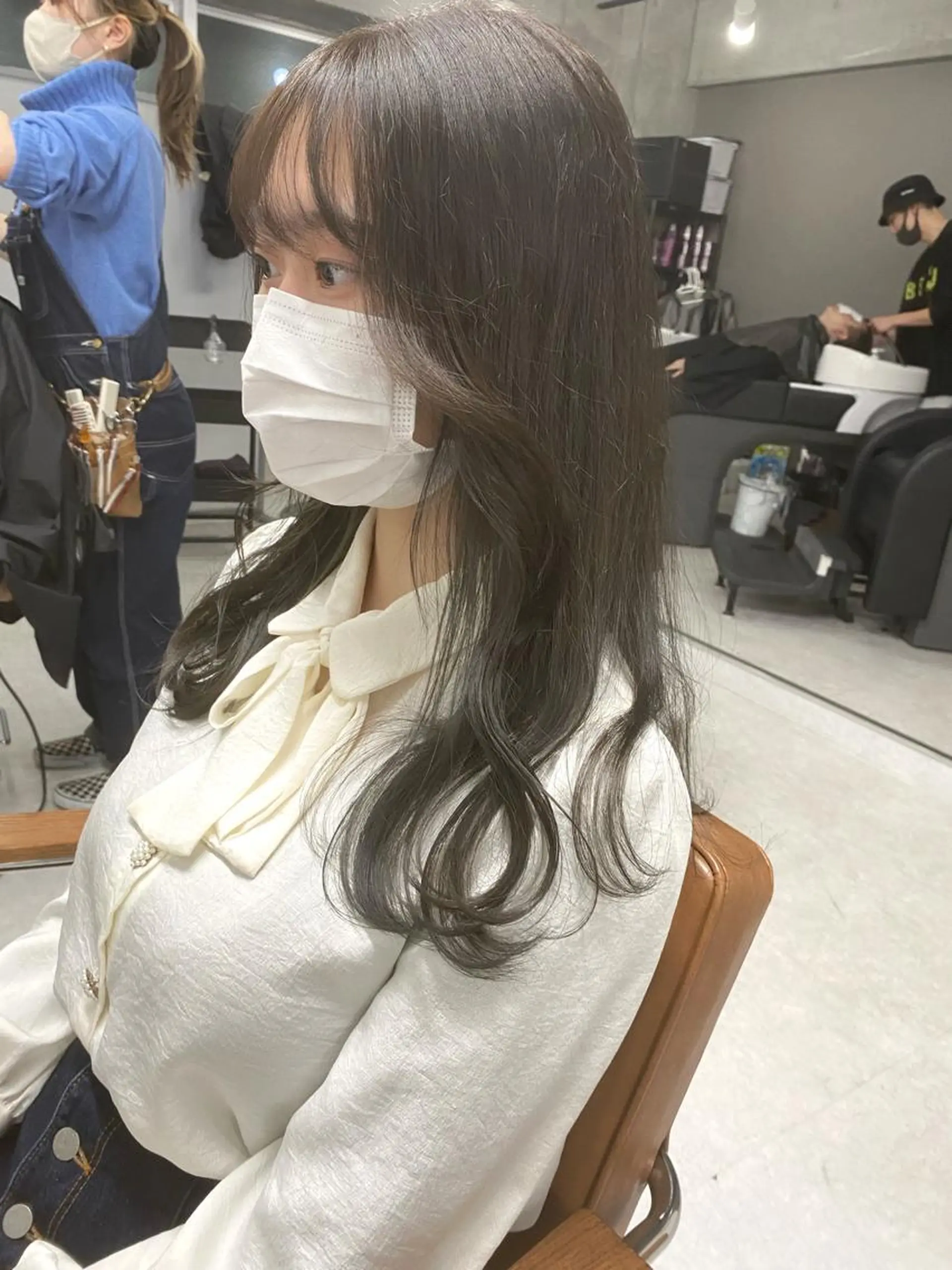 ミディアム カラー ヘアアレンジ 🌷FUKA🌷 まろやかハイトーンのヘアスタイル