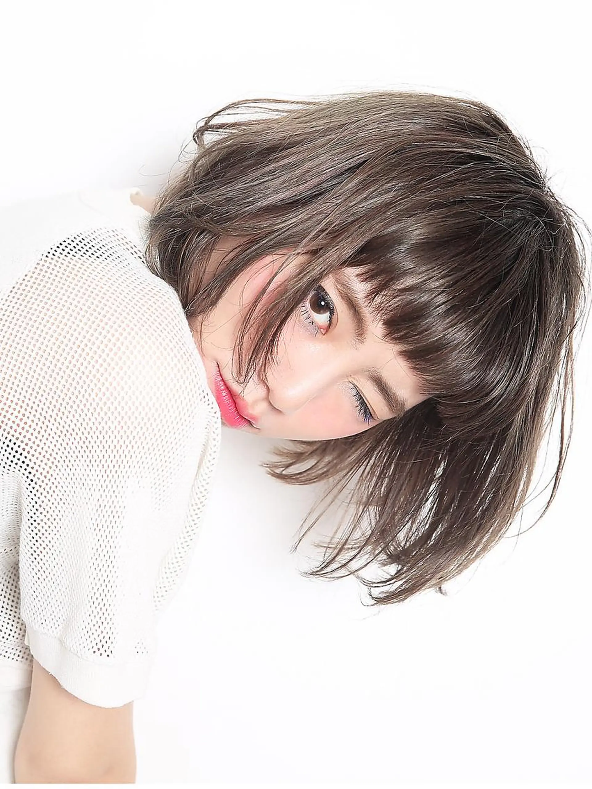 ショート ミディアム セミロング 嶋崎 留美のヘアスタイル