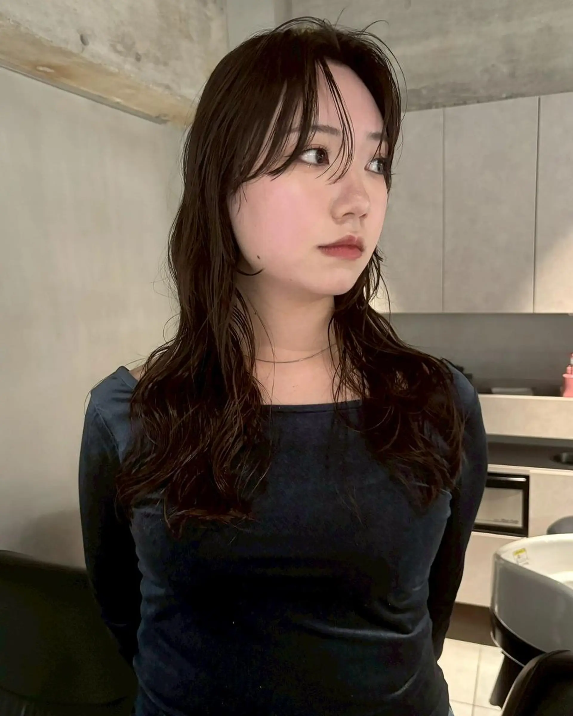 セミロング パーマ カット パーマ レイヤー/パーマ 透明感カラー倉持弘人のヘアスタイル