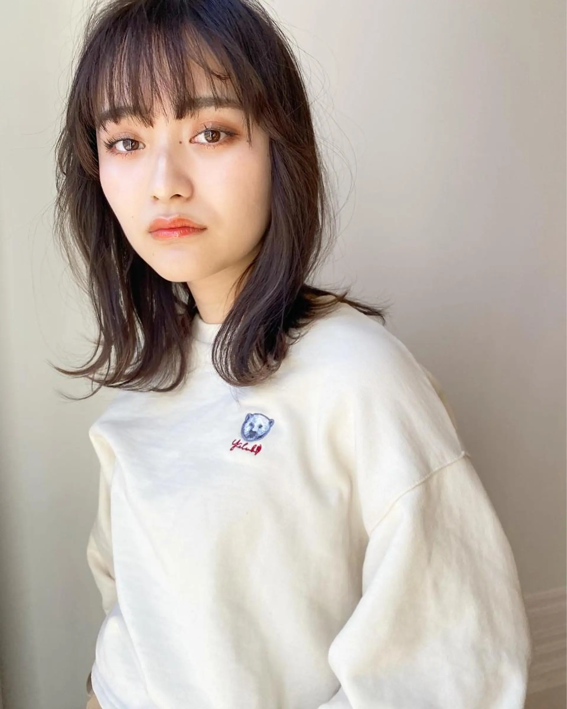 ミディアム パーマ 店長/mao/ 前髪/顔周りカットのヘアスタイル