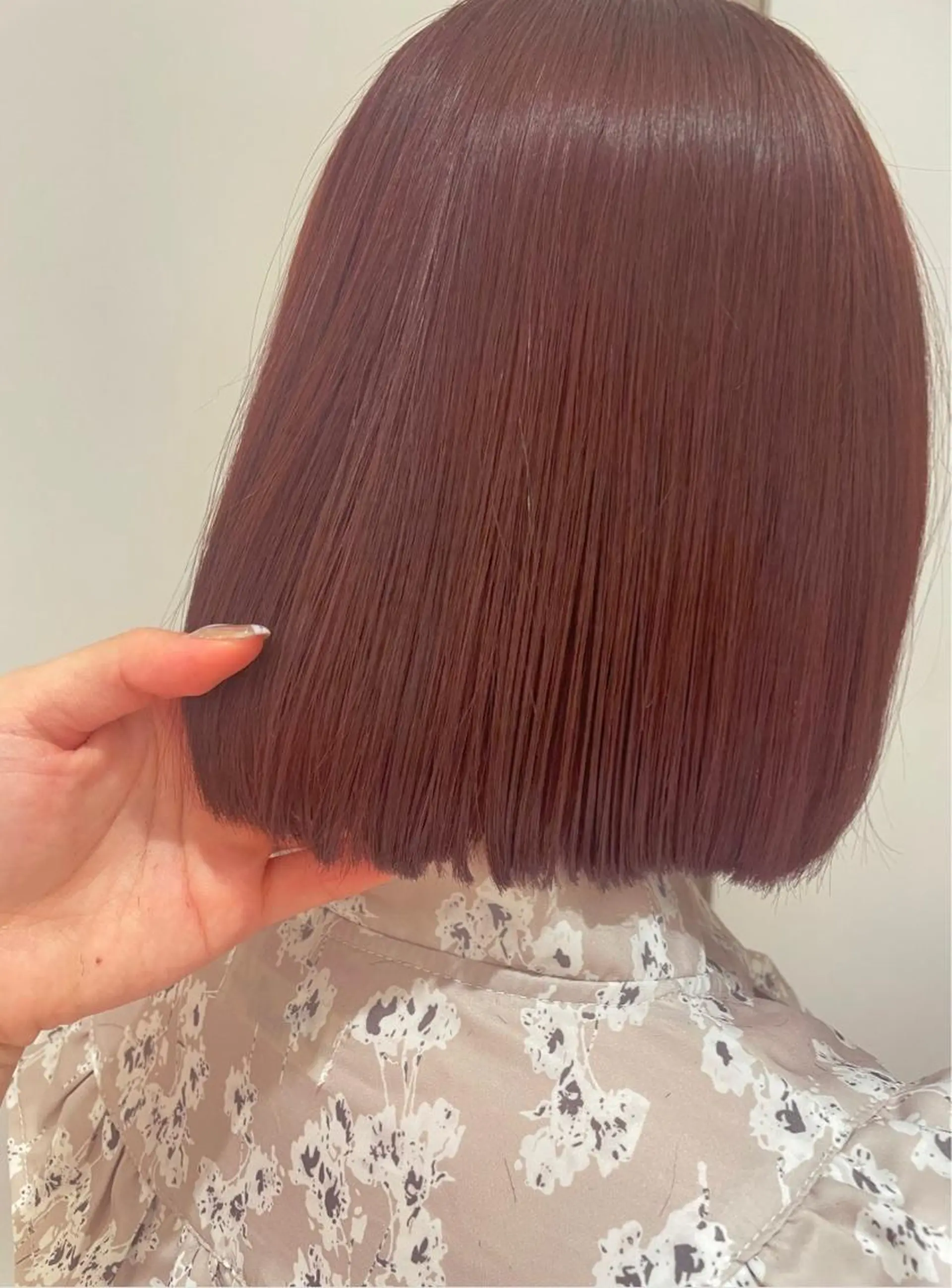ミディアム ヘアカラー トリートメント ボブパーマ 🌷ヨシカワハナコのヘアスタイル