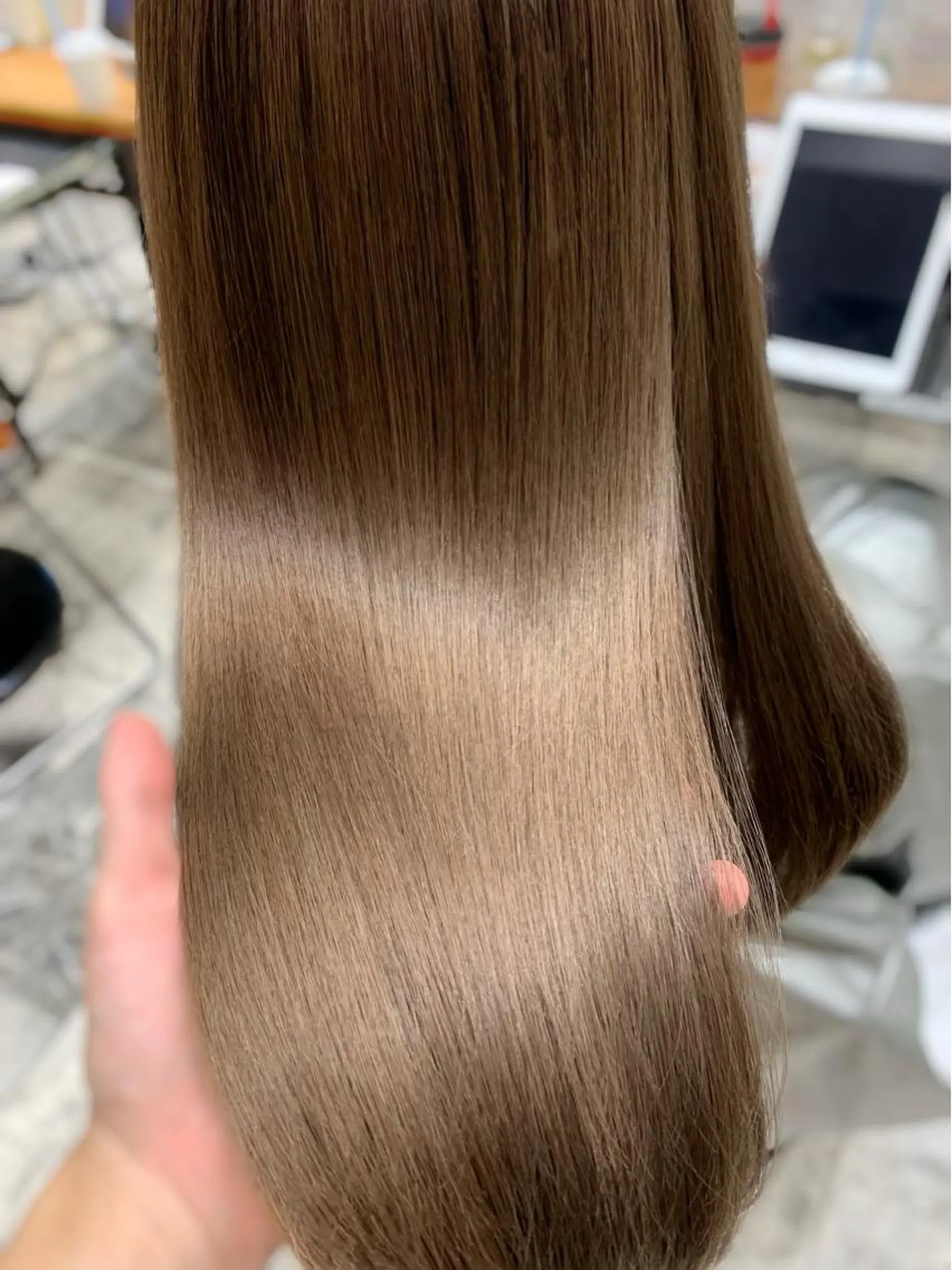 セミロング パーマ 髪質改善 縮毛矯正 トリートメント 美髪ヘッドスパ🫧 西山紗奈江💆‍♀️のヘアスタイル