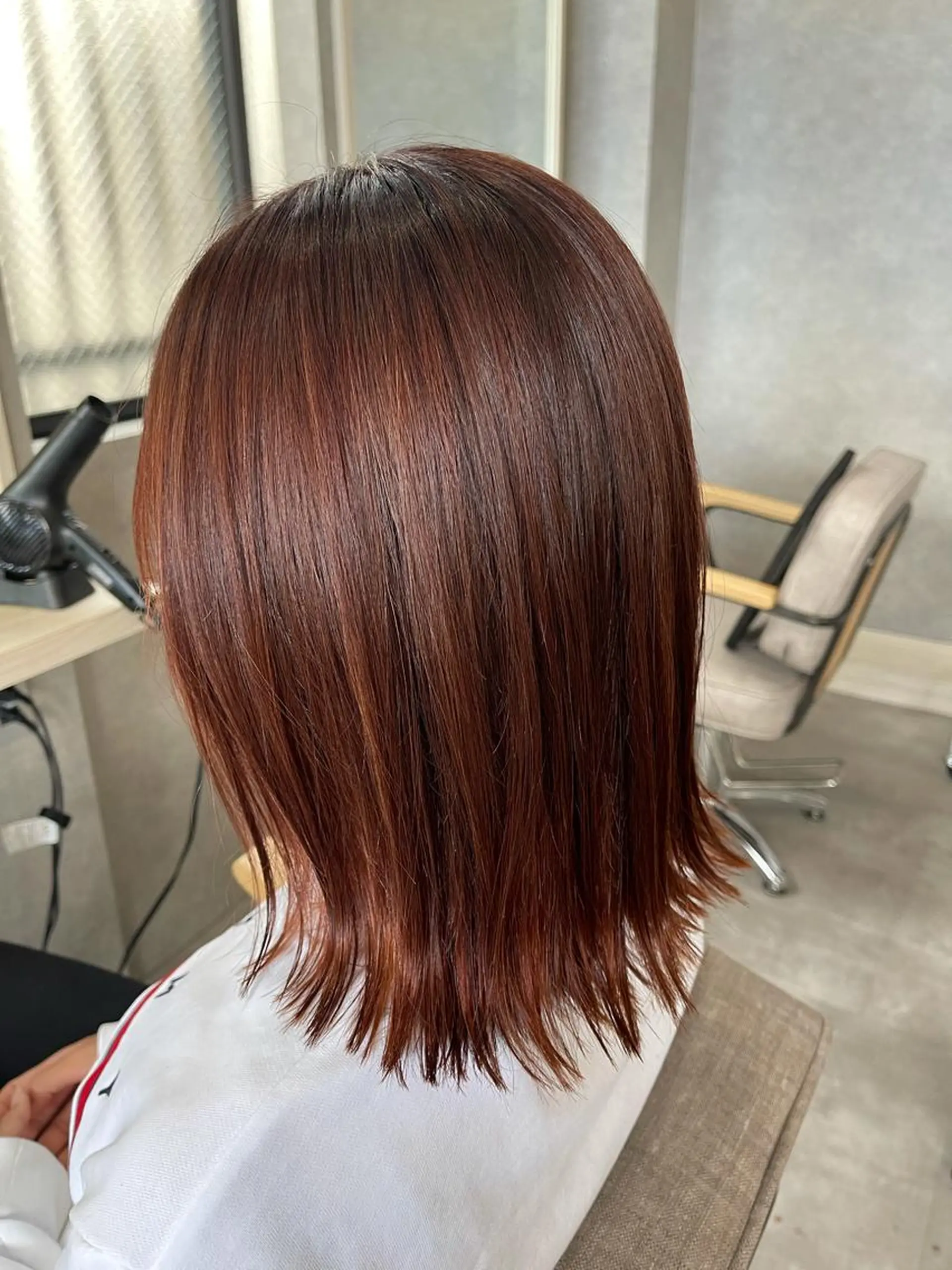 ミディアム カラー カット ヘアカラー トリートメント 一ノ瀬 暁のヘアスタイル