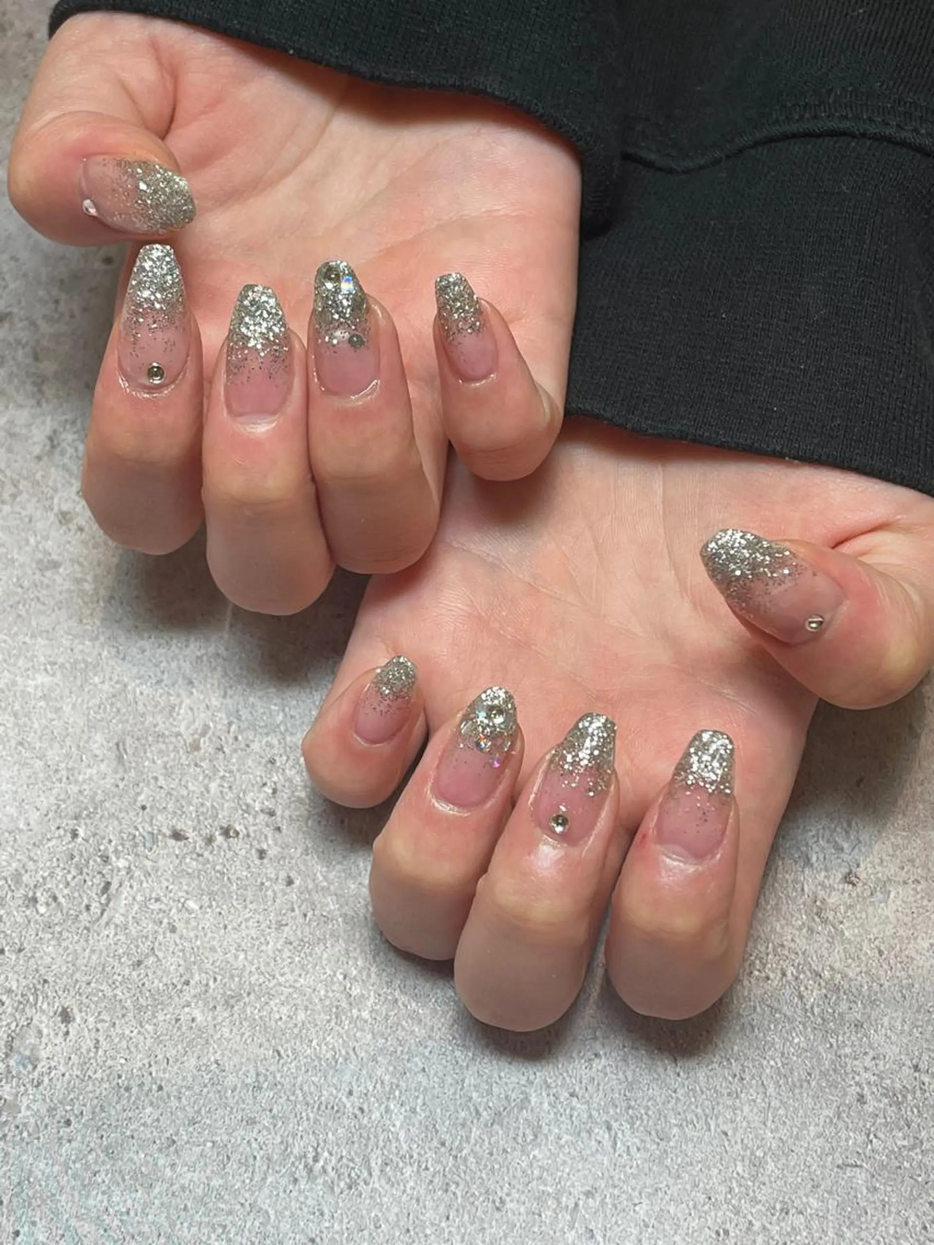 ネイル ジェルネイル ラメ(グリッター) 持ち込み ニュアンスネイル ワンカラーネイル SINCERELY シンシアリー🌈のネイルデザイン