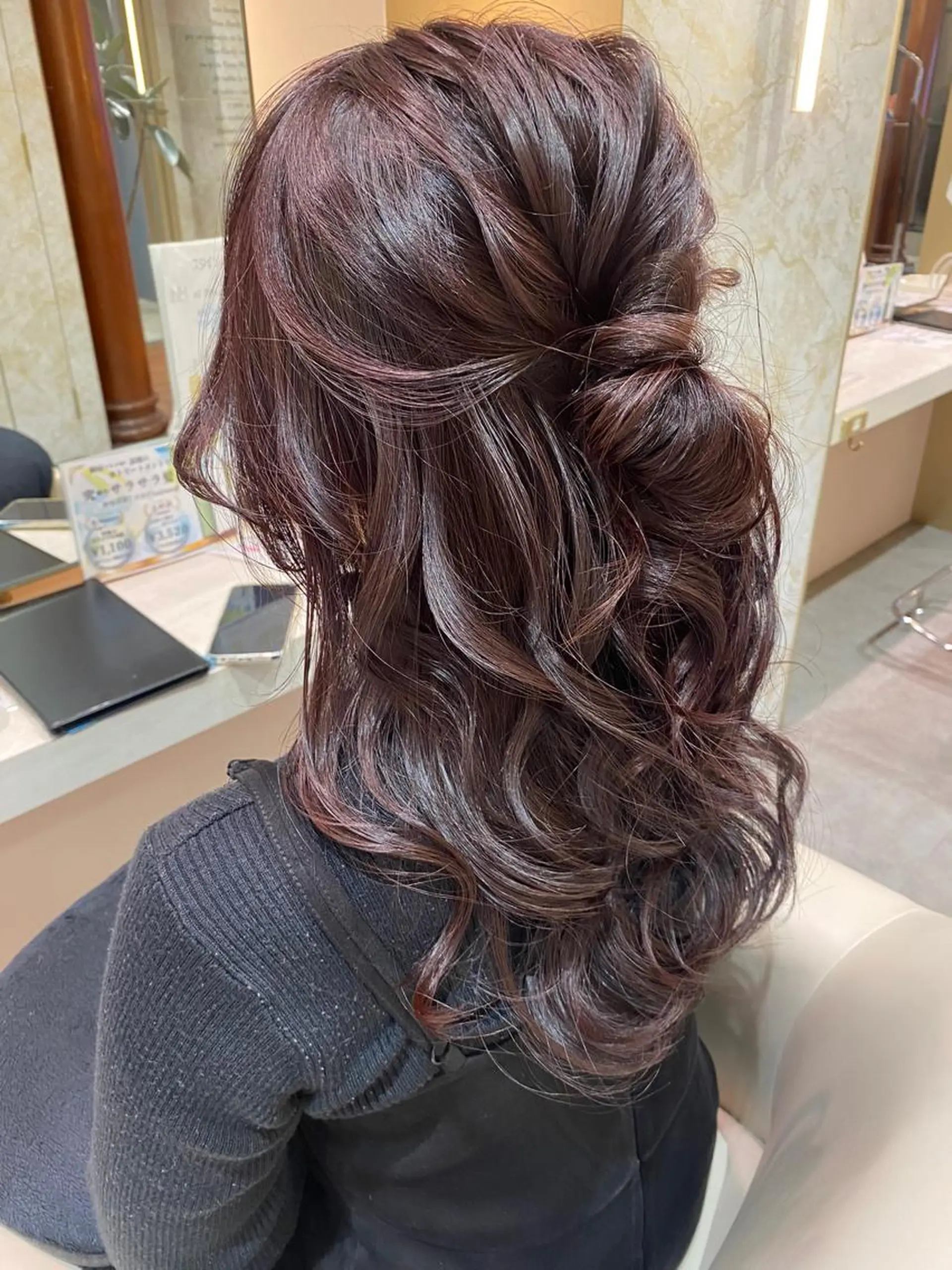 ロング カラー ヘアアレンジ 店長/mao/ 前髪/顔周りカットのヘアスタイル