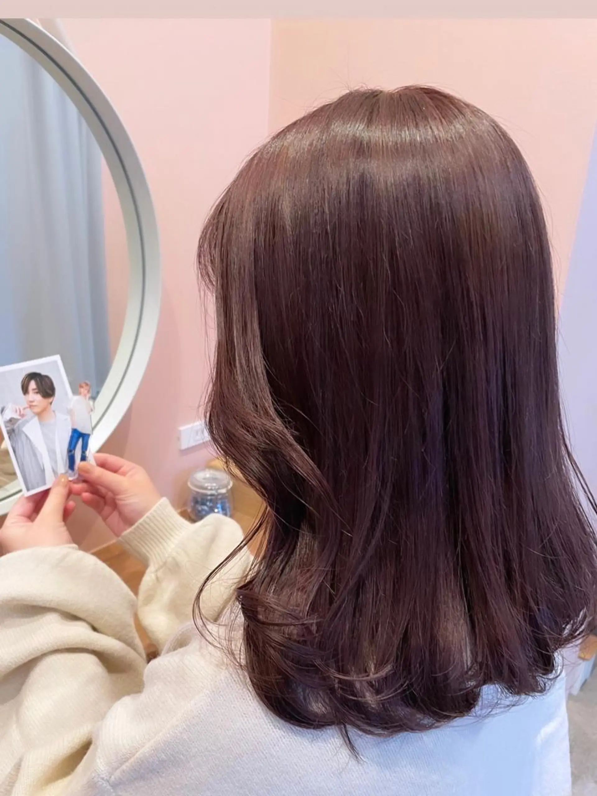 セミロング カラー ヘアアレンジ REONA🪽✨薬院 レイヤーカット🫧のヘアスタイル