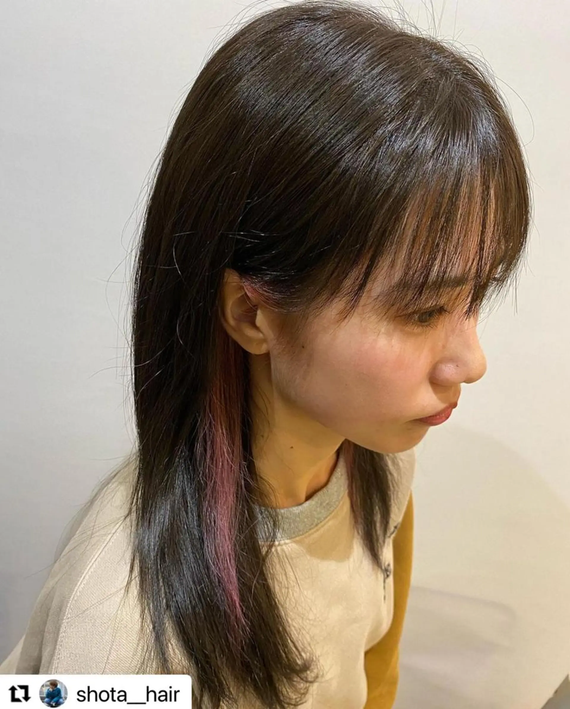 ミディアム カラー メンズ メンズインナーカラー ベージュカラー インナーカラー ピンクカラー ピンクベージュ 🩷Eny terrace🩷のヘアスタイル