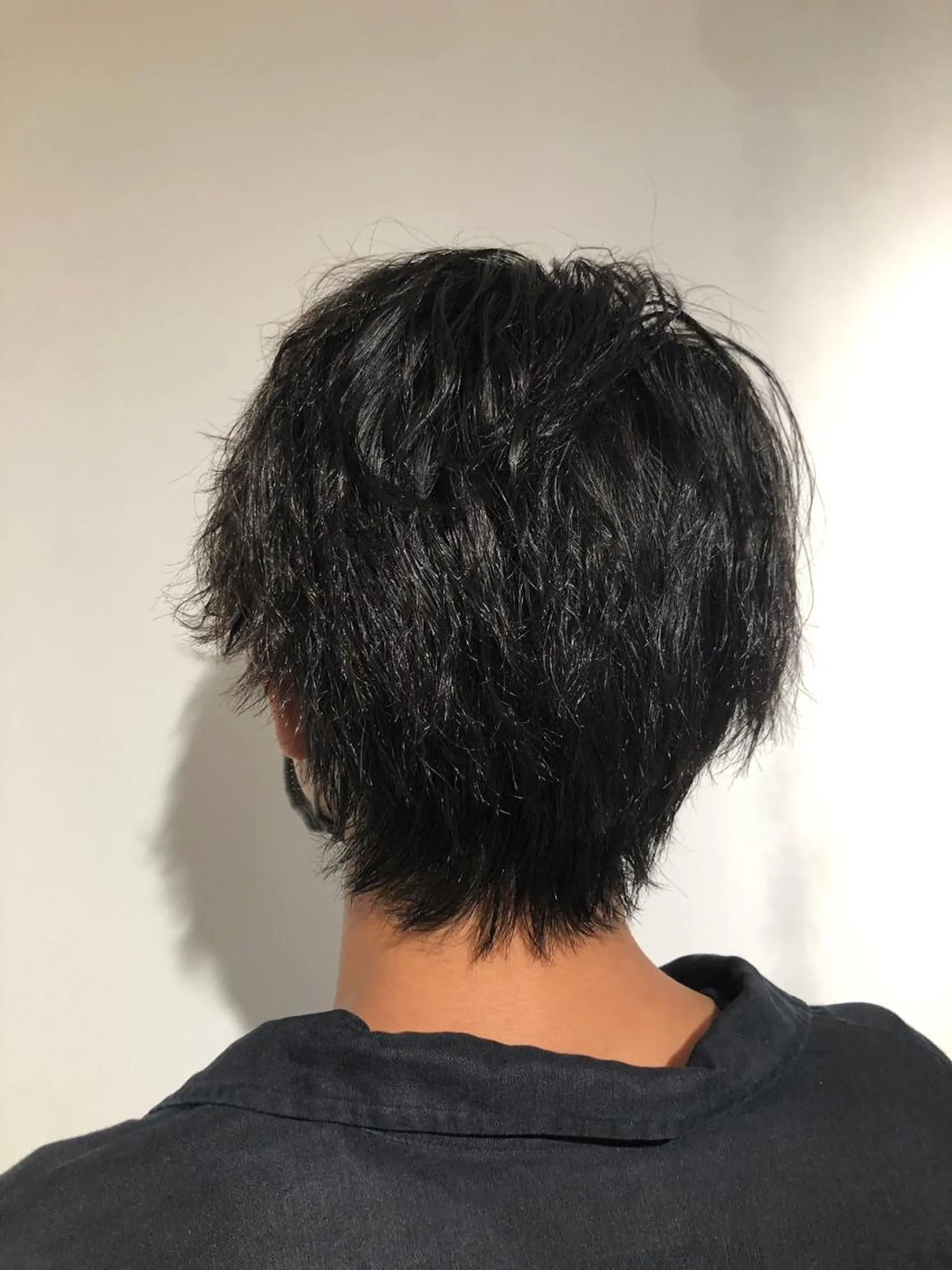 ショート メンズ アップバング ビジネス マッシュ メンズパーマ メンズツイストパーマ カット 高橋 英彦のヘアスタイル