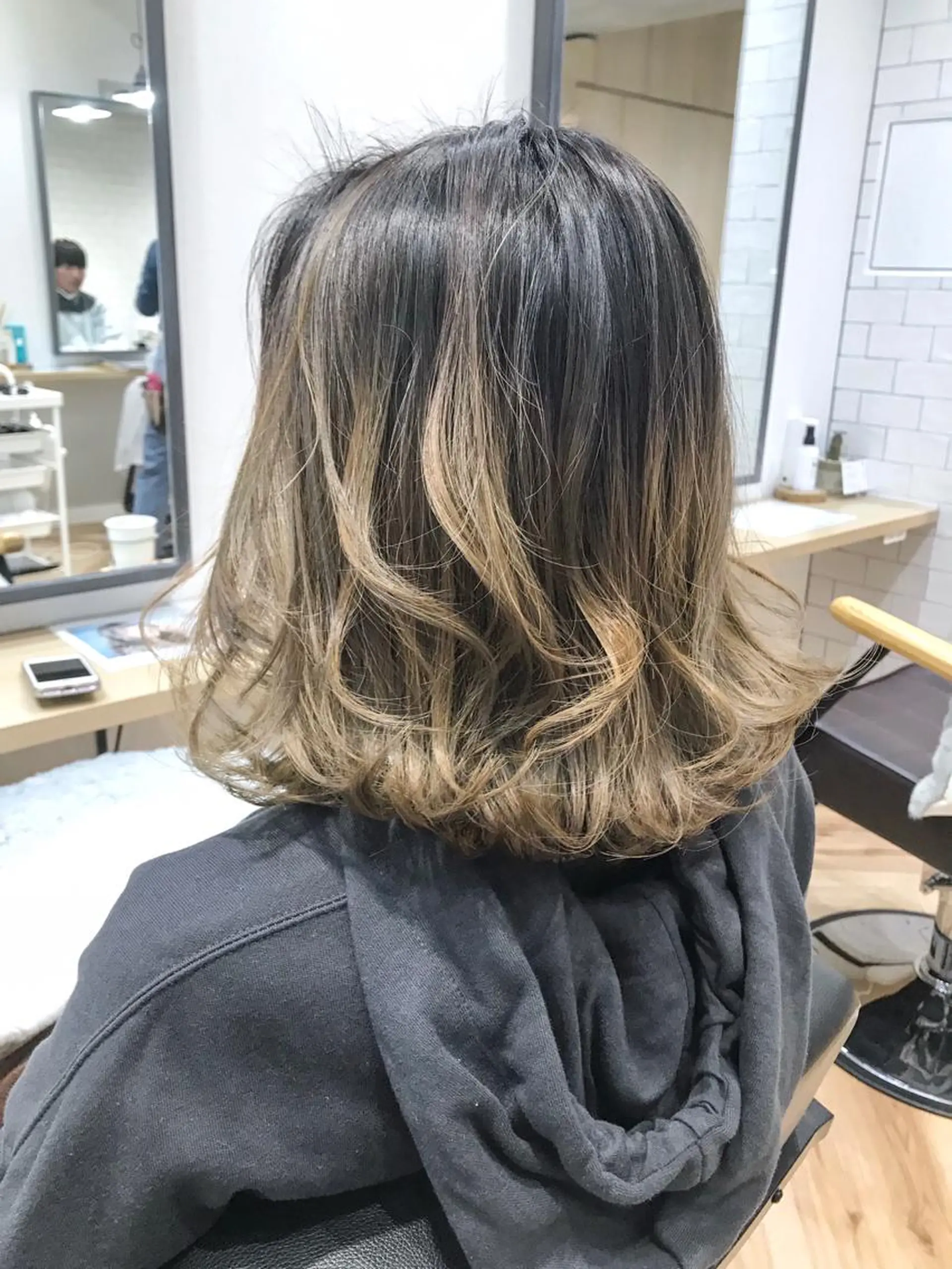ミディアム カラー 原山 直人のヘアスタイル