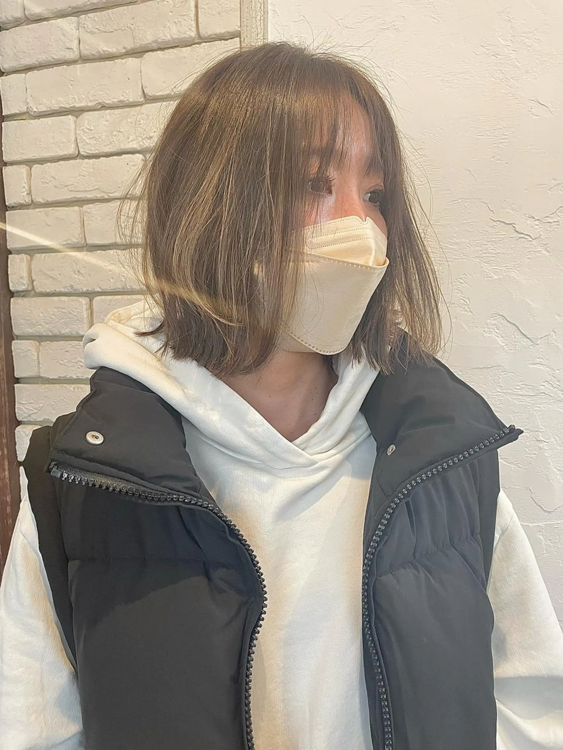 ミディアム カラー 色落ちまで可愛い🩷 透明感🩵安江理緒のヘアスタイル