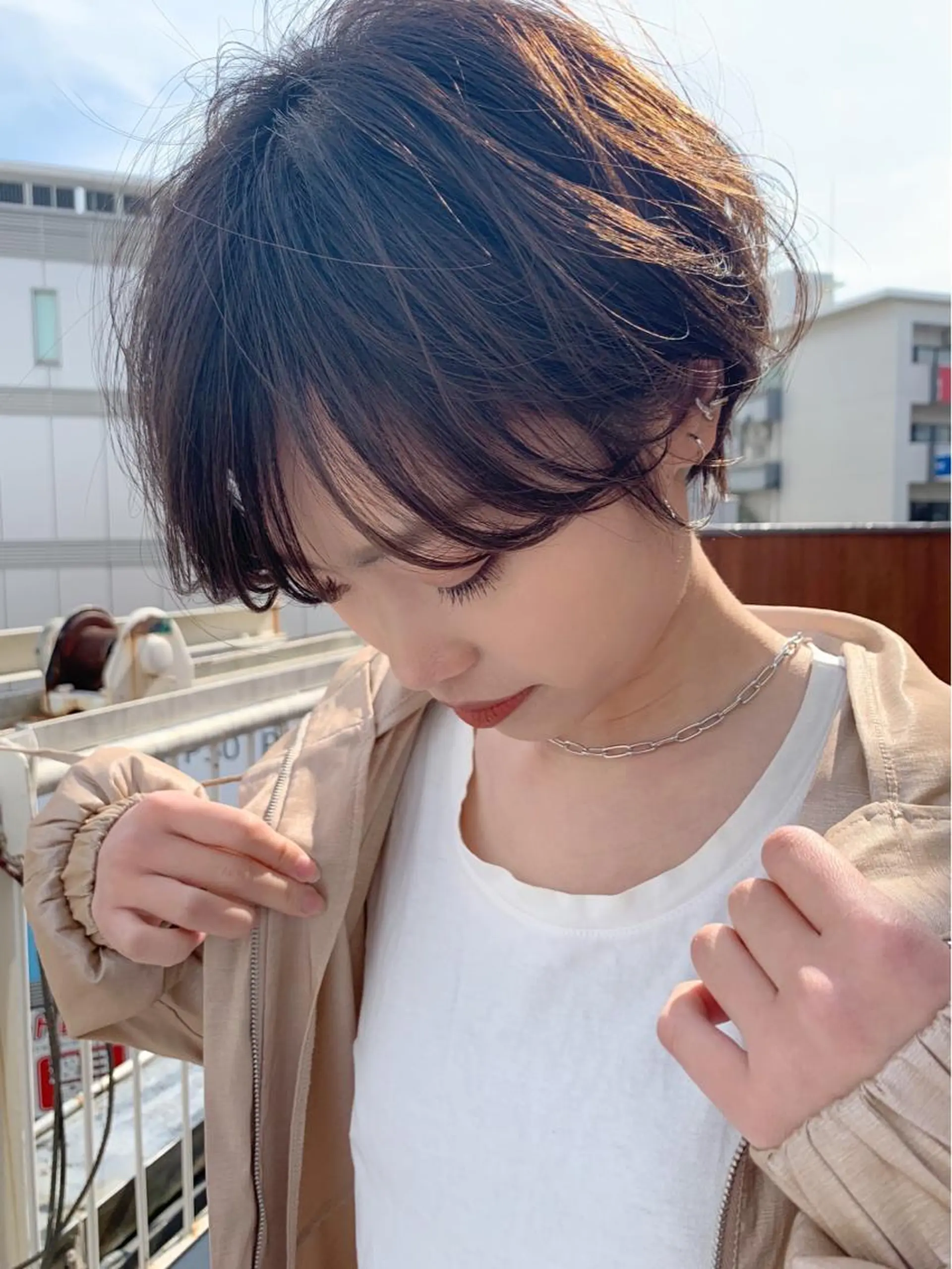 ショート 縮毛矯正/ショート/ レイヤー/畑中正敏のヘアスタイル