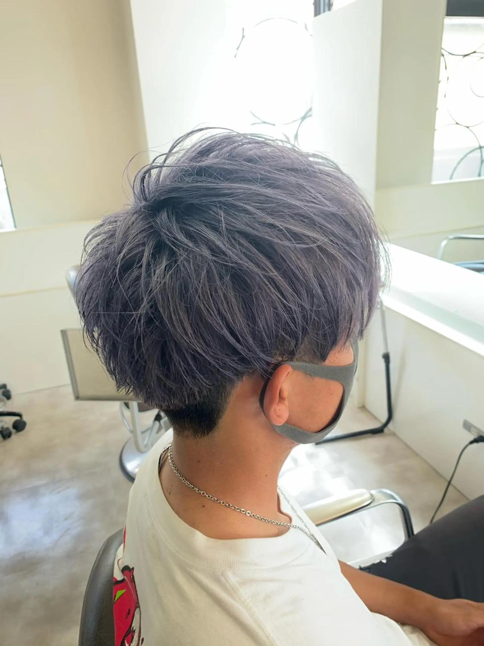ショート メンズ カット ヘアカラー メンズパーマ/難波/ 心斎橋　室園亮佑のヘアスタイル