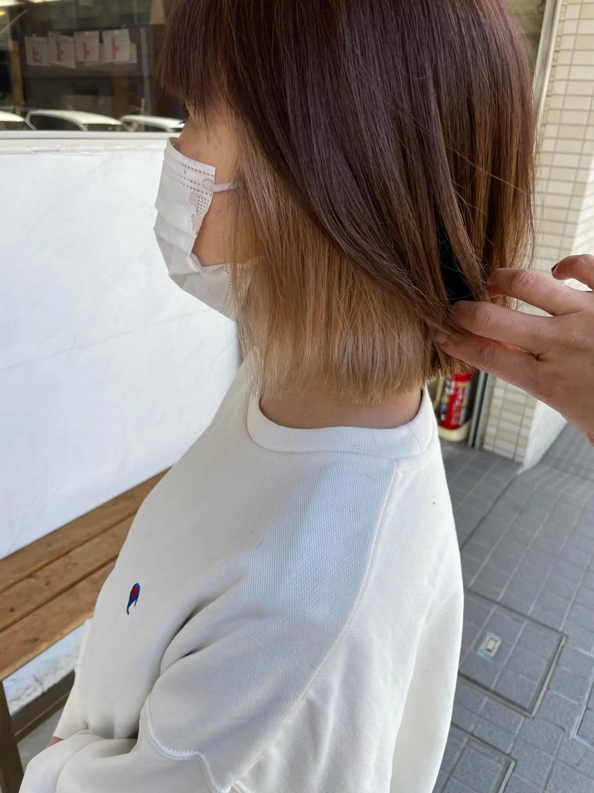 ミディアム 切りっぱなしボブ ボブ 正分 真美のヘアスタイル