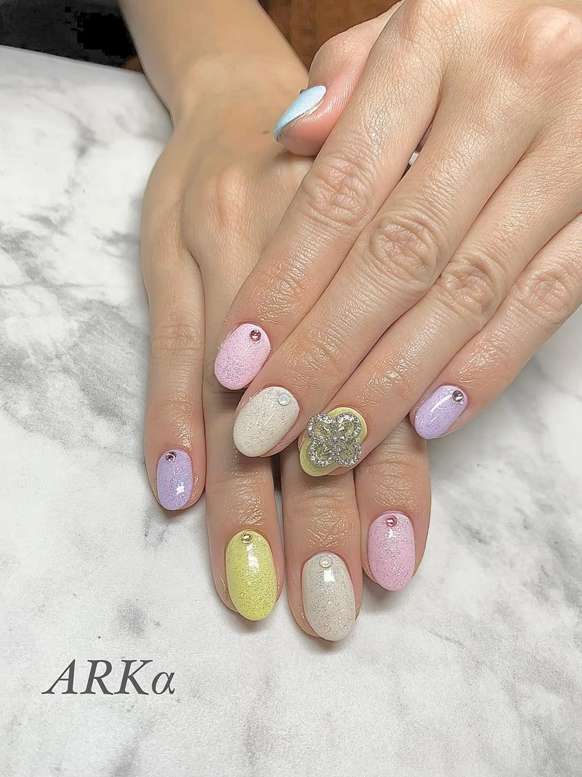ショート ネイル ハンドネイル Nailsalon ARKαのネイルデザイン
