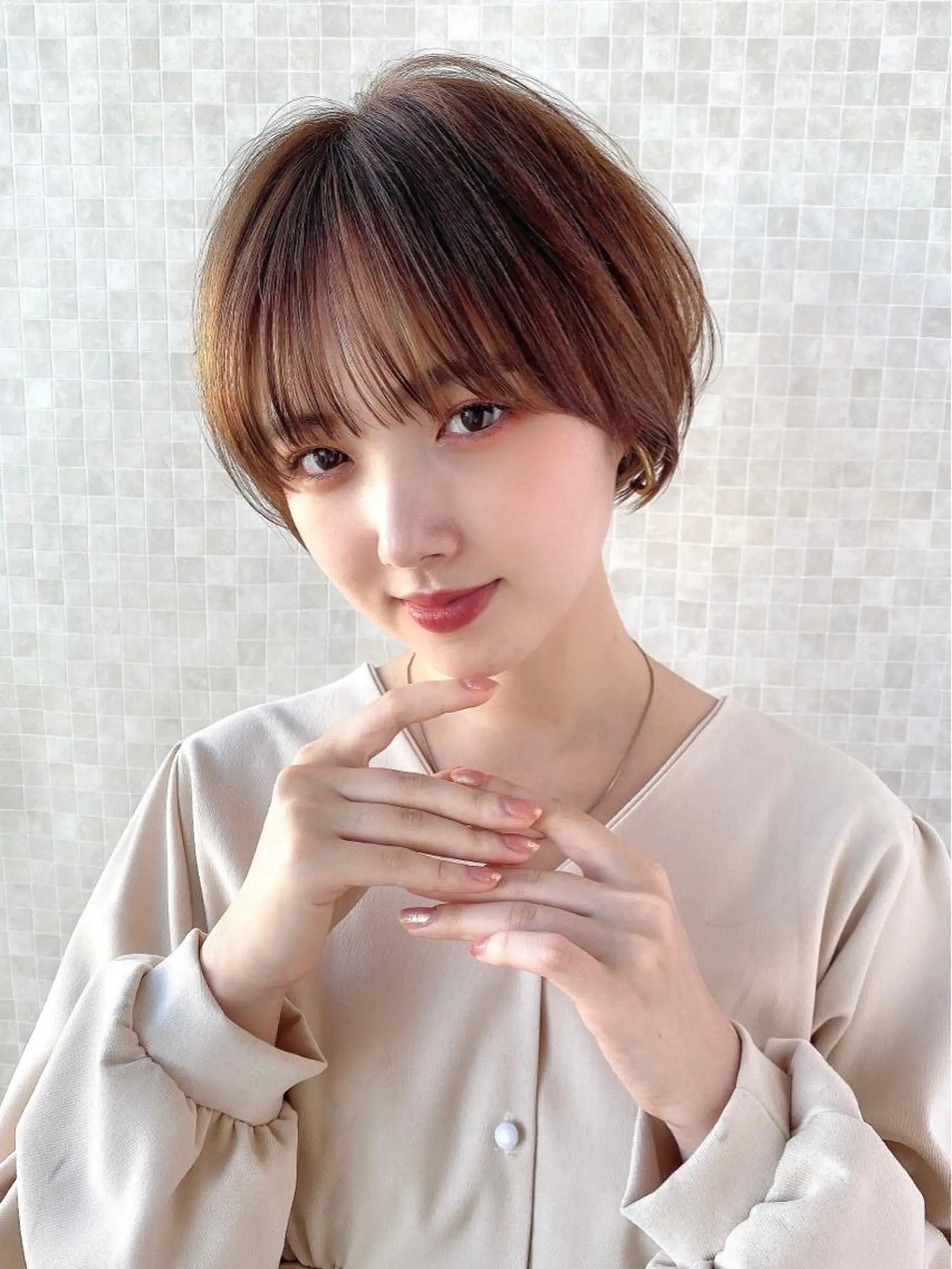 ショート 顔周りカット 似合わせカット サイドバング カット ヘアカラー トリートメント ショート、ボブの神✨ 峯朋也✂︎✨のヘアスタイル