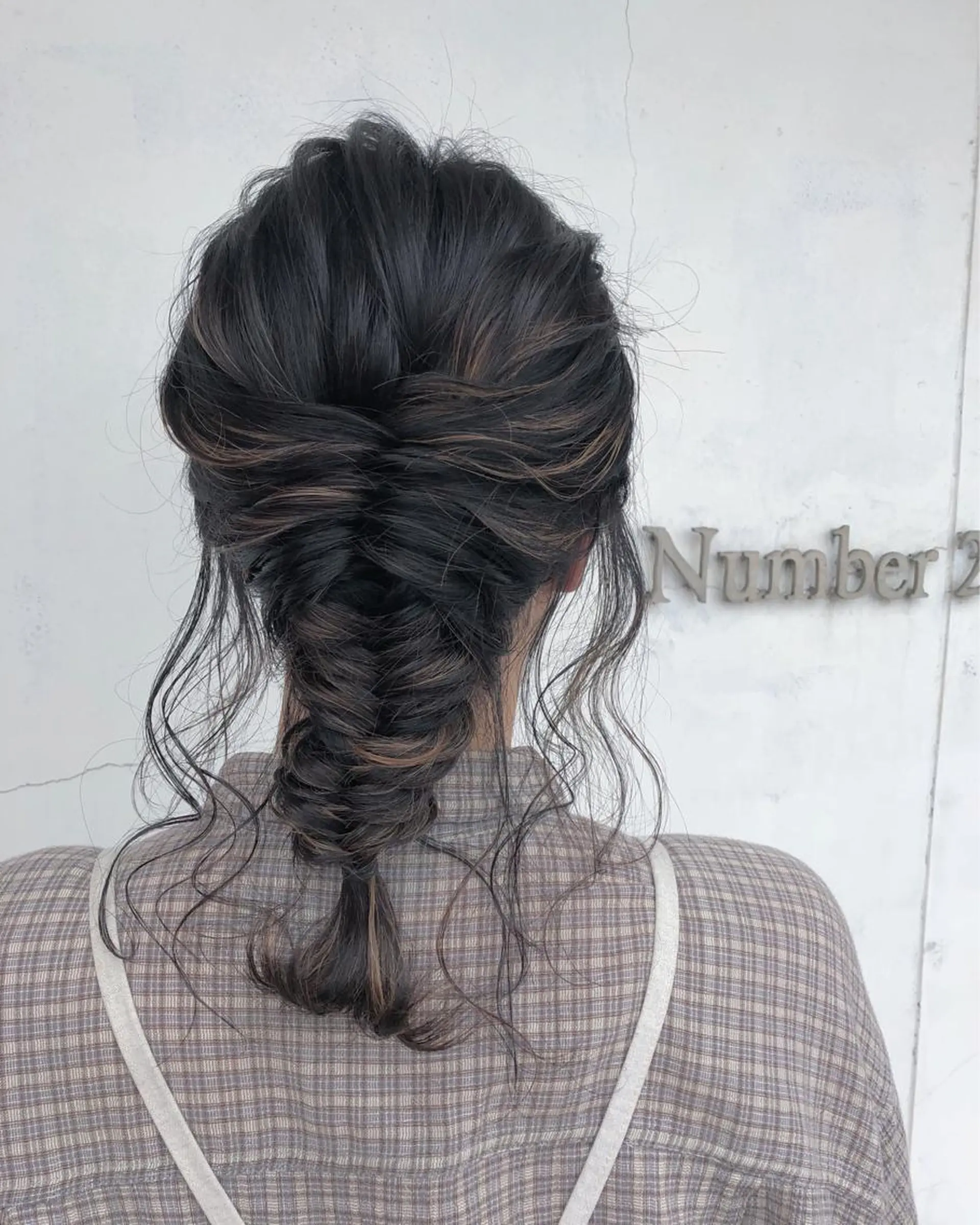 セミロング ハイライト 遠藤 和美のヘアスタイル