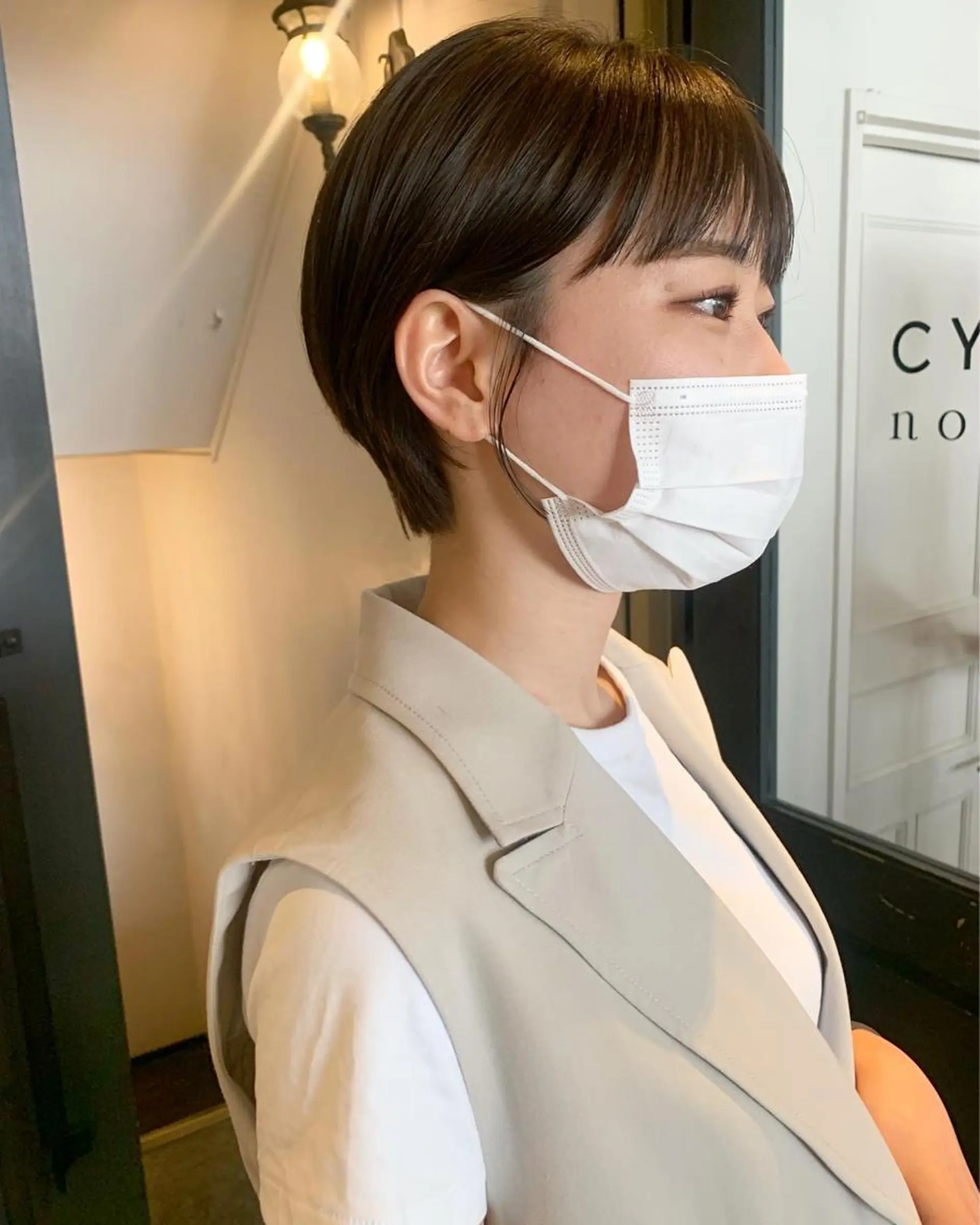 ショート カラー パーマ ヘアアレンジ メンズ キッズ ネイル マツエク・マツパ アディクシーカラー ショートヘア ショートネイル ウルフレイヤーカット /チヒロのヘアスタイル