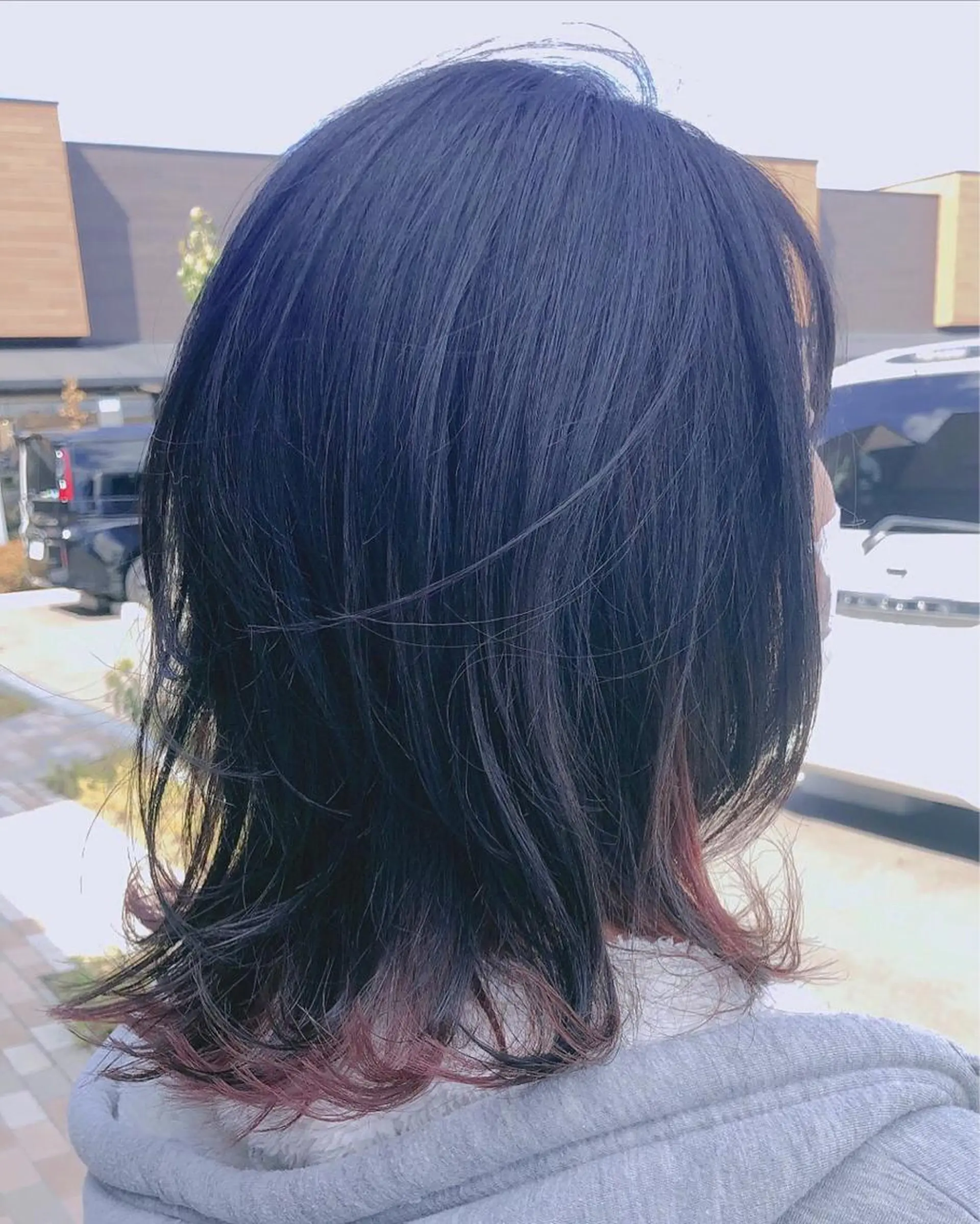 セミロング 太白区/白髪ぼかし ハイライト/千葉達人のヘアスタイル