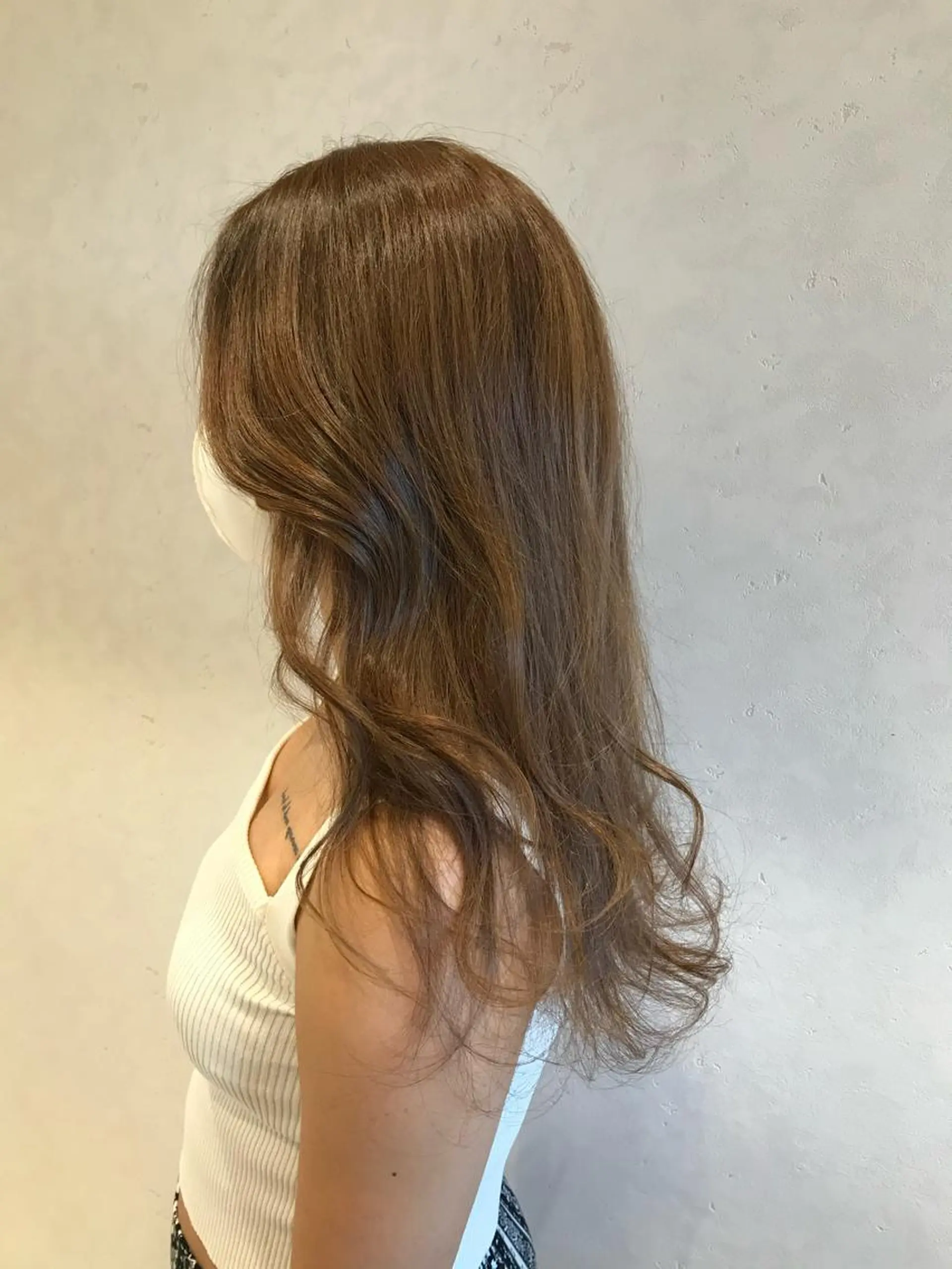 カラー アッシュ ベージュカラー nono/パーマ /顔まわりカット🐈のヘアスタイル