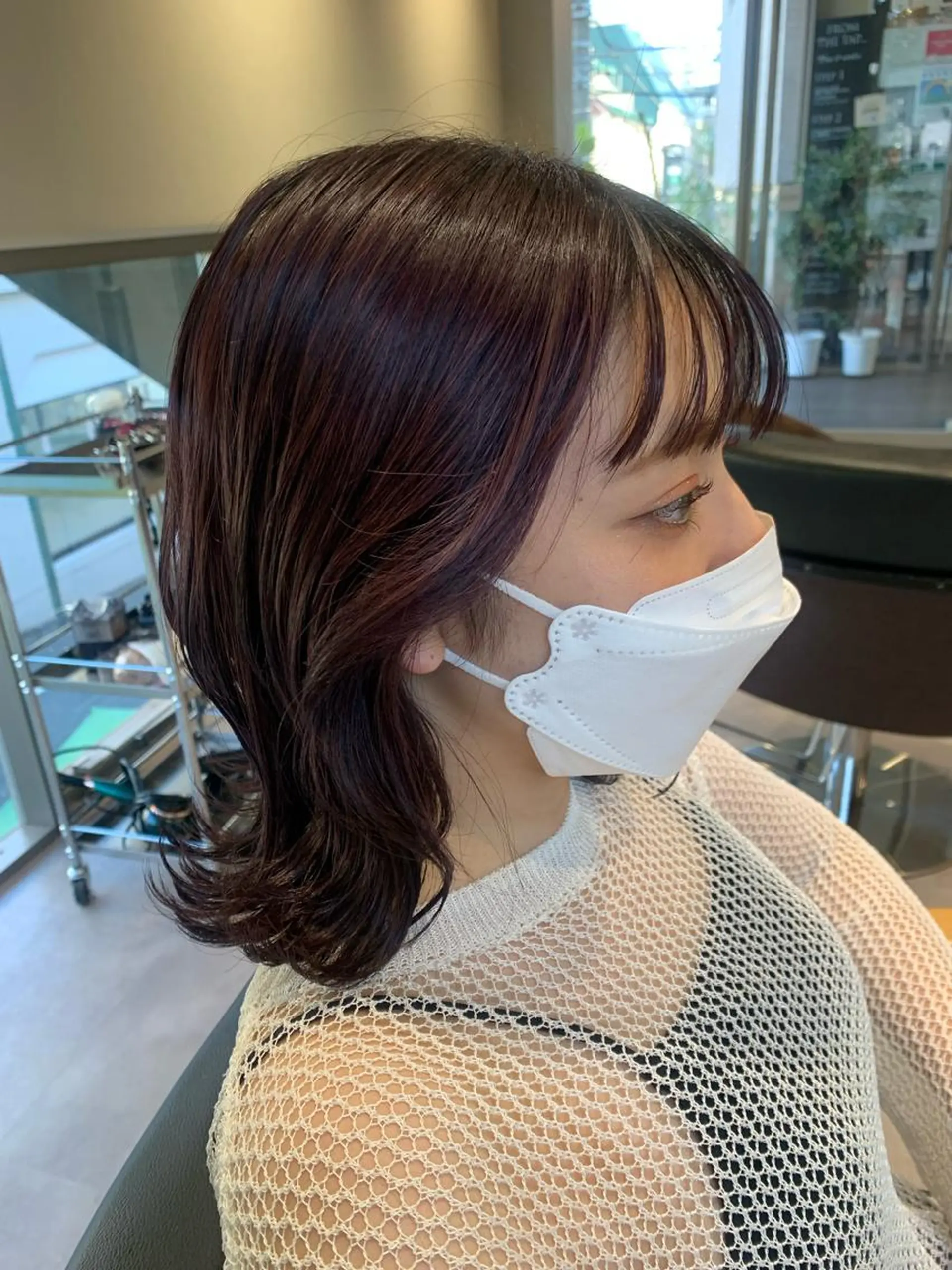 ミディアム カラー ヘアカラー 【髪質改善🌿】木本 志歩のヘアスタイル