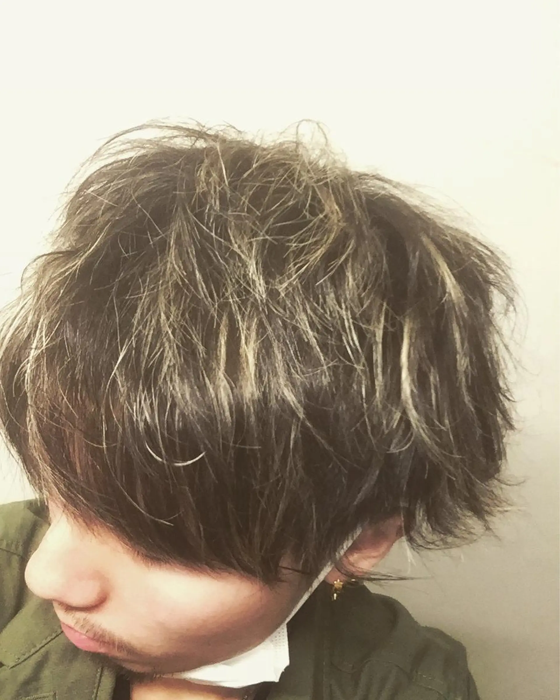 ショート カラー パーマ メンズ 天王寺区🌟大好評バ ッサリ◎美髪改善矯正のヘアスタイル