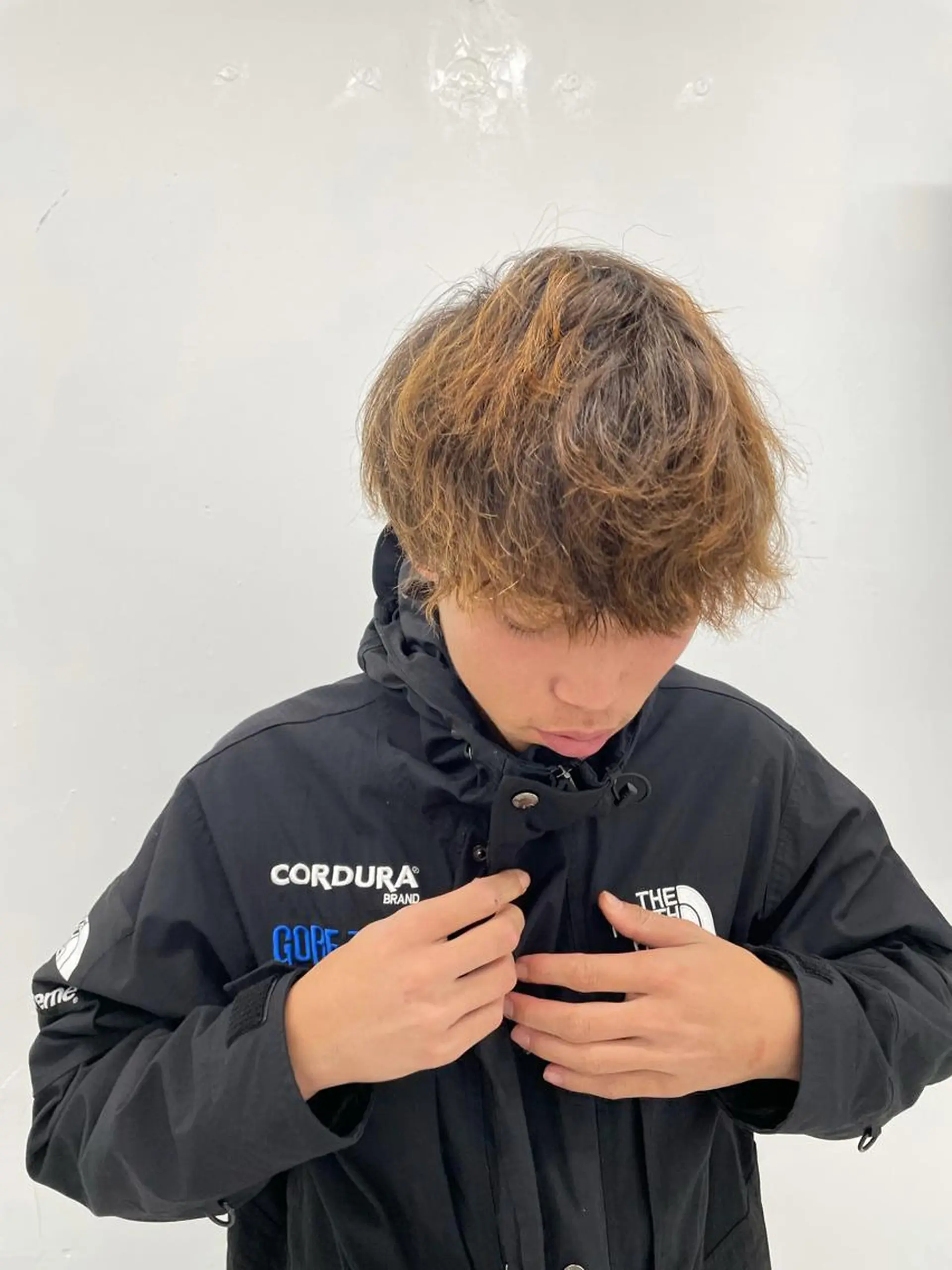 メンズ スパイキーパーマ 柏NO1 藤本葉のヘアスタイル