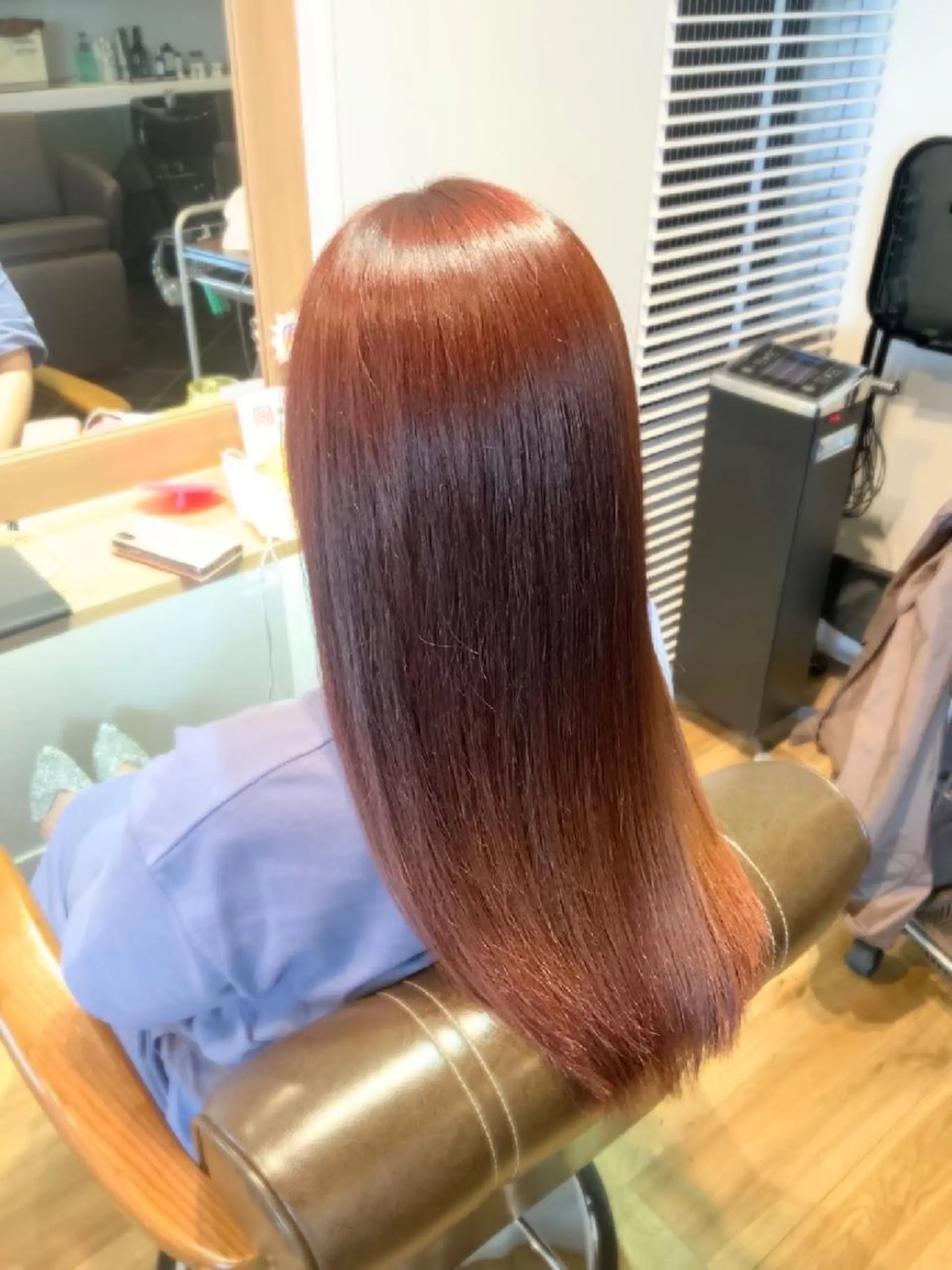 カラー ロング ベージュカラー ピンクカラー ピンクベージュ 堀 望美のヘアスタイル