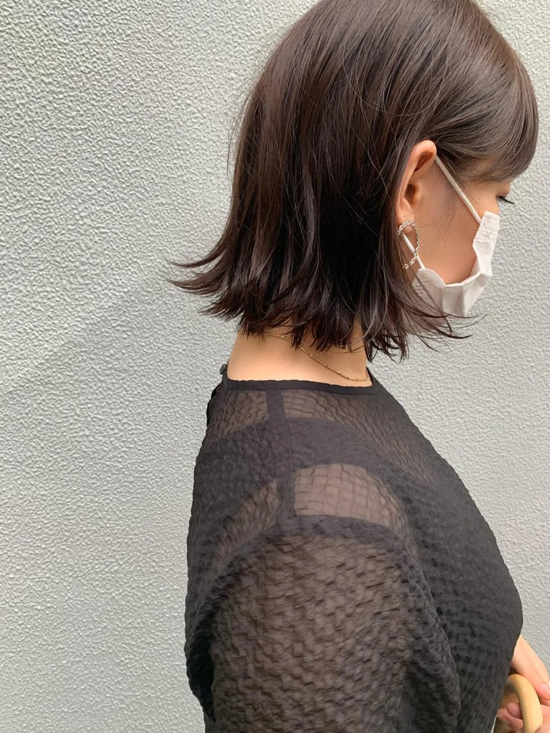 ミディアム カット ヘアカラー トリートメント 落合 妙佳のヘアスタイル