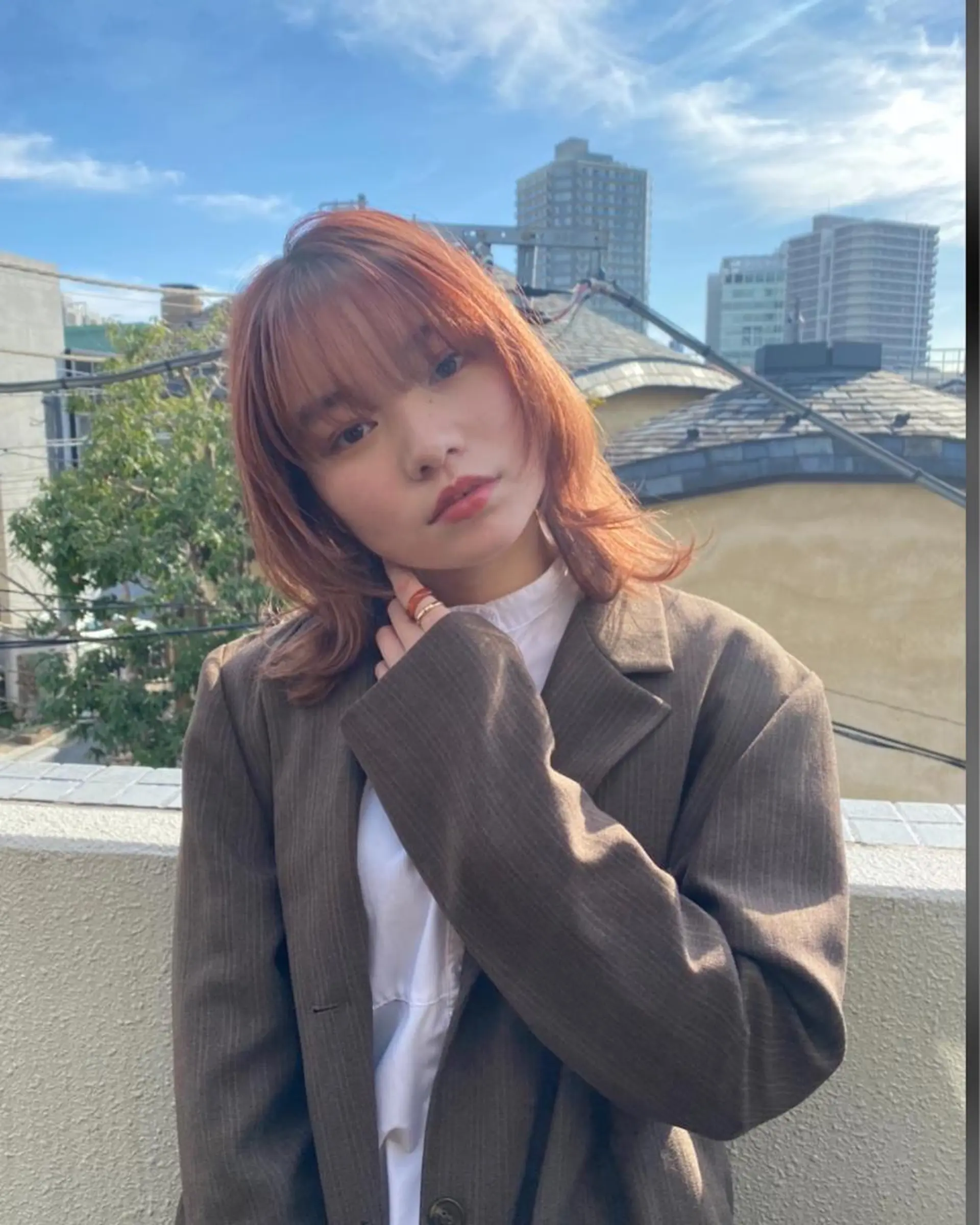 ミディアム カラー stylist トモヤのヘアスタイル