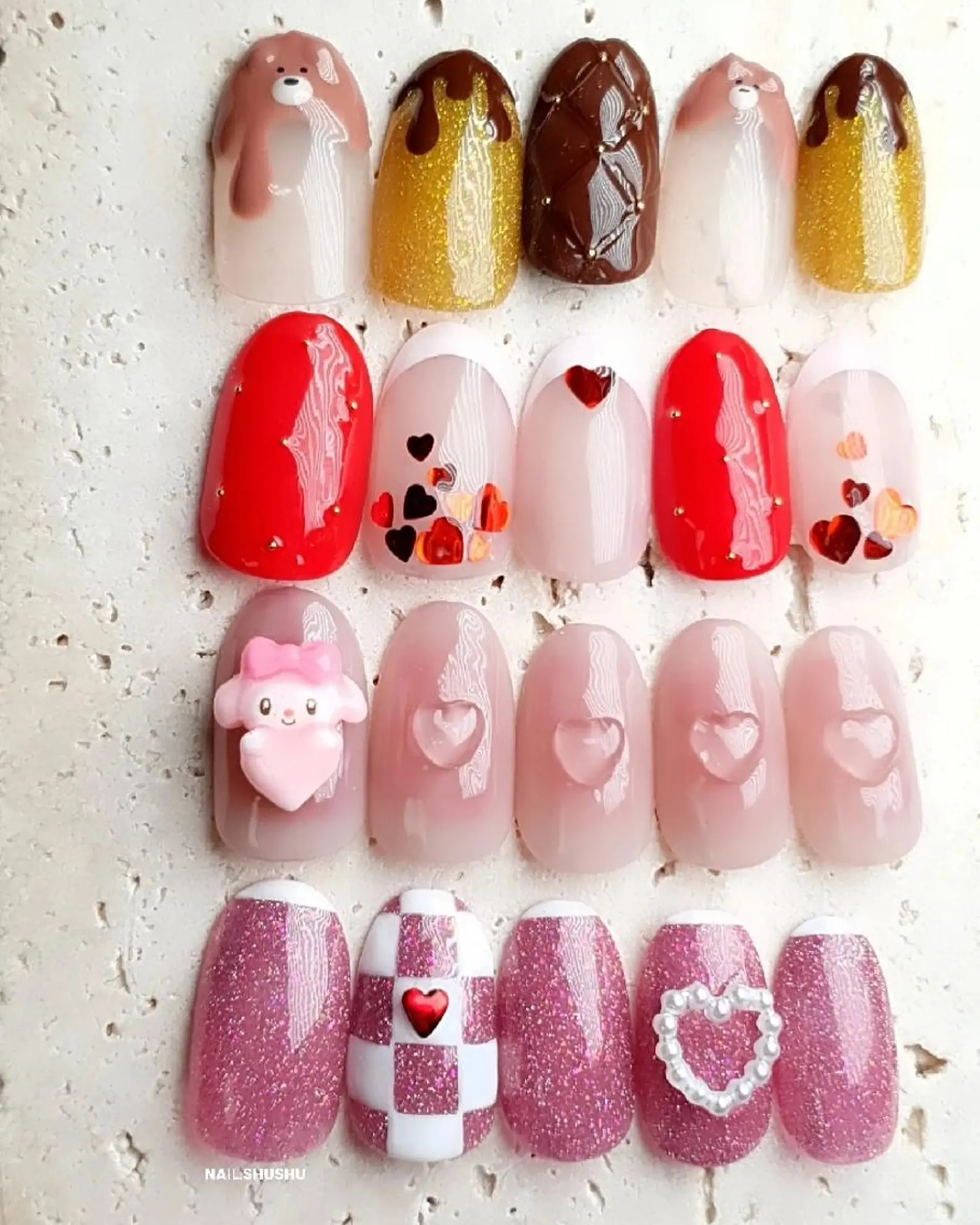 ネイル 持ち込み ニュアンスネイル シンプルネイル 冬ネイル 3dパーツ/流行り 👧shushu❤️のネイルデザイン