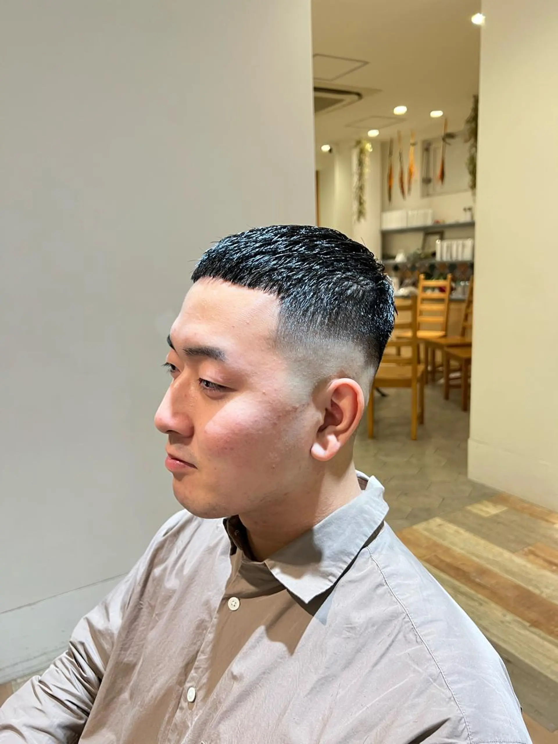 ショート メンズ カット トリートメント 韓国風・ブリーチなし ・あり後藤 一斗店長のヘアスタイル