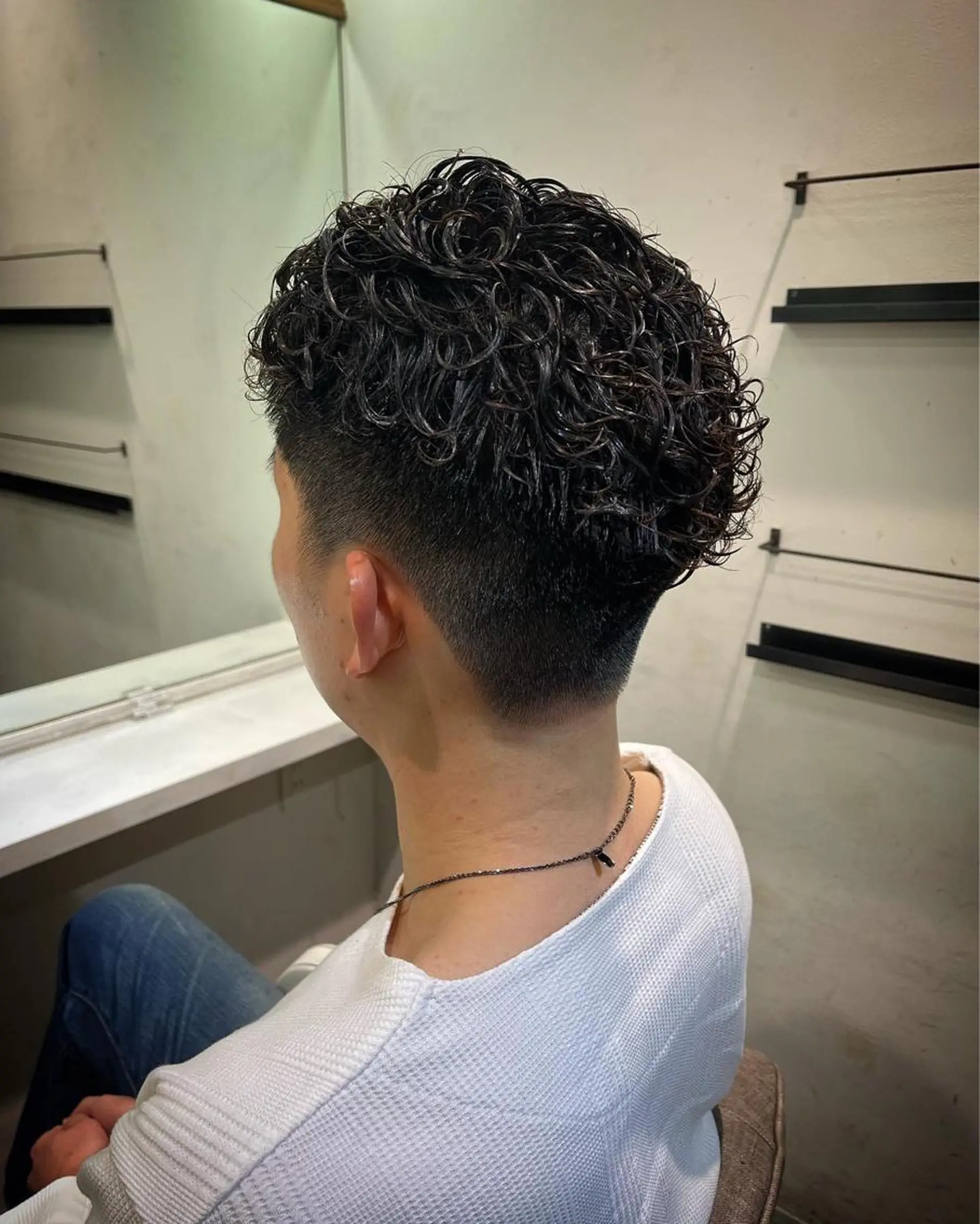 ショート パーマ メンズ アイブロウ メンズパーマ 京都駅メンズカット/ パーマ/Keigoのヘアスタイル