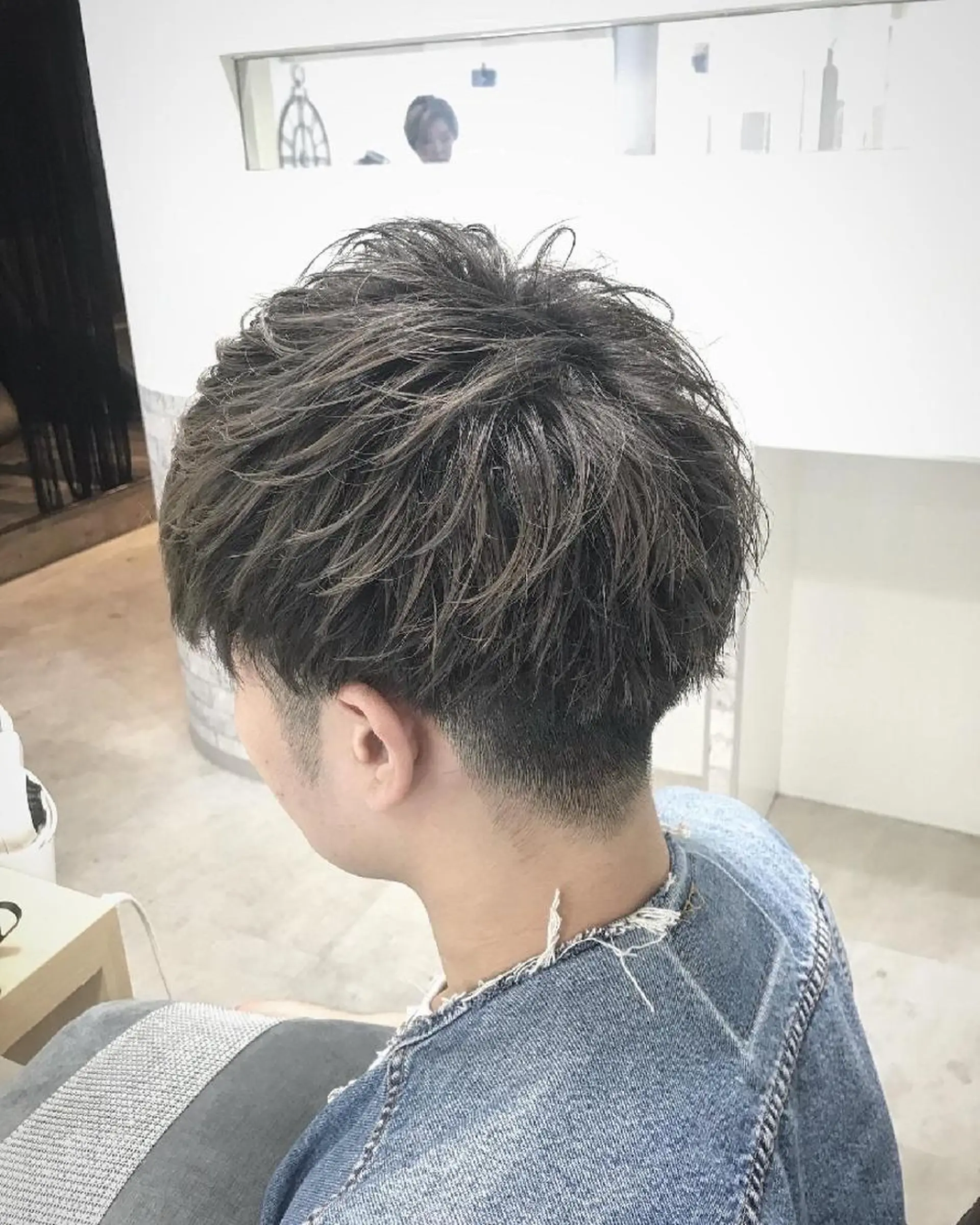 ショート カラー メンズ アッシュ ベージュカラー カット ヘアカラー ヘッドスパ foi hair men's/パーマのヘアスタイル