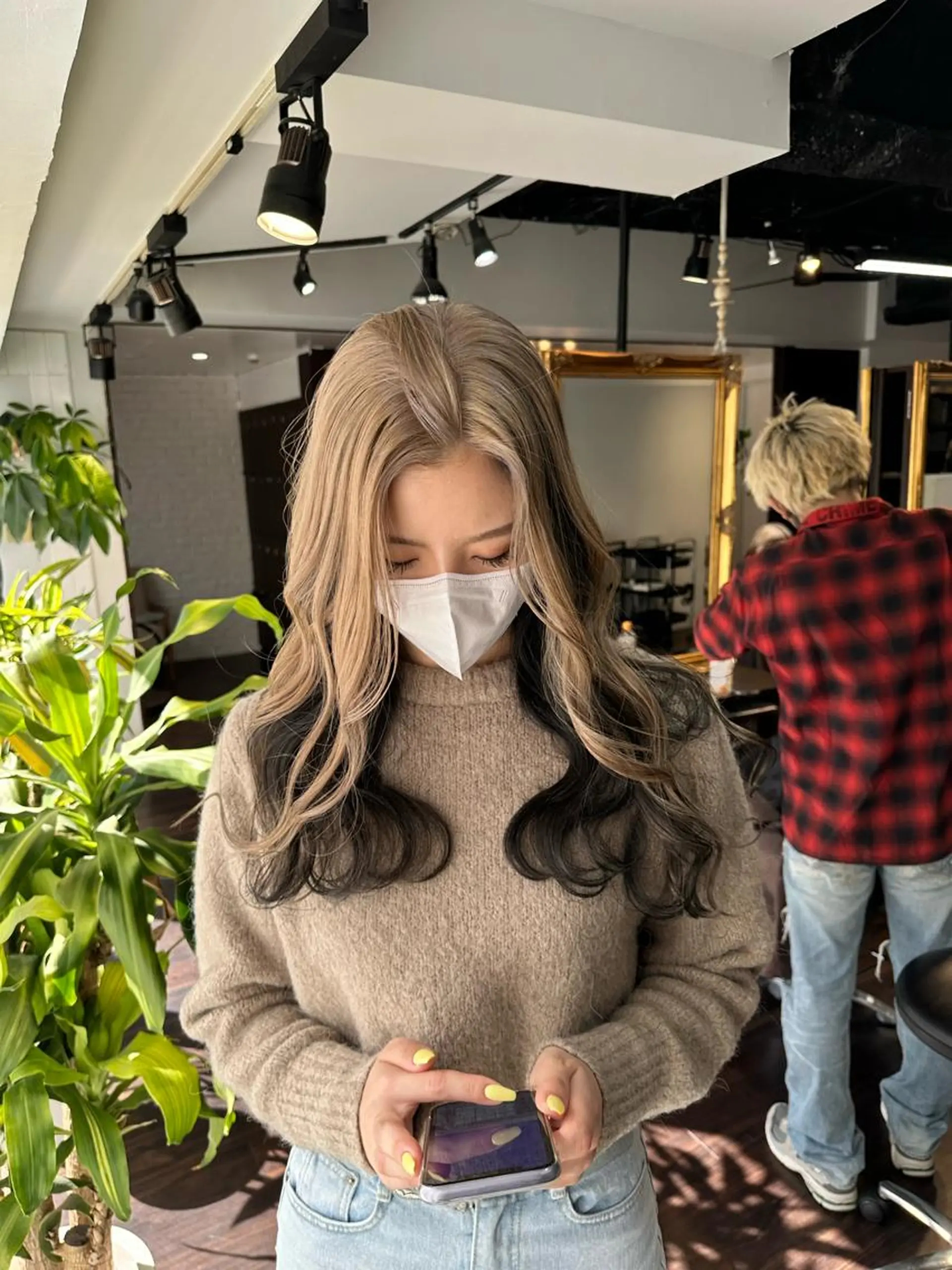 ロング カラー アディクシーカラー ブリーチ ケアブリーチ デザインカラー ハイトーンカラー ワンホン/エクステ ケラチン/Kaitoのヘアスタイル