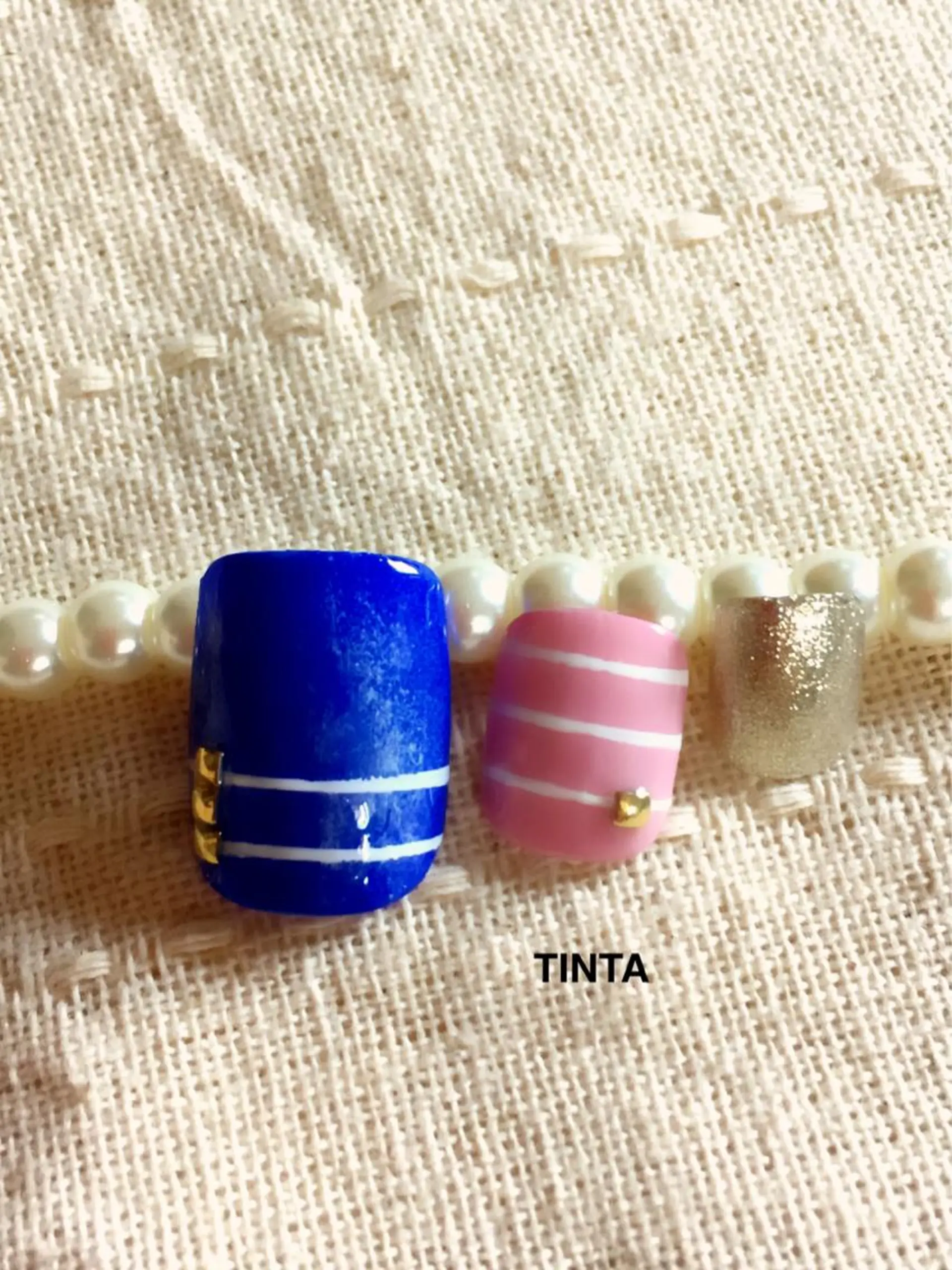 ネイル ブルー フットネイル 馬場 典子のネイルデザイン