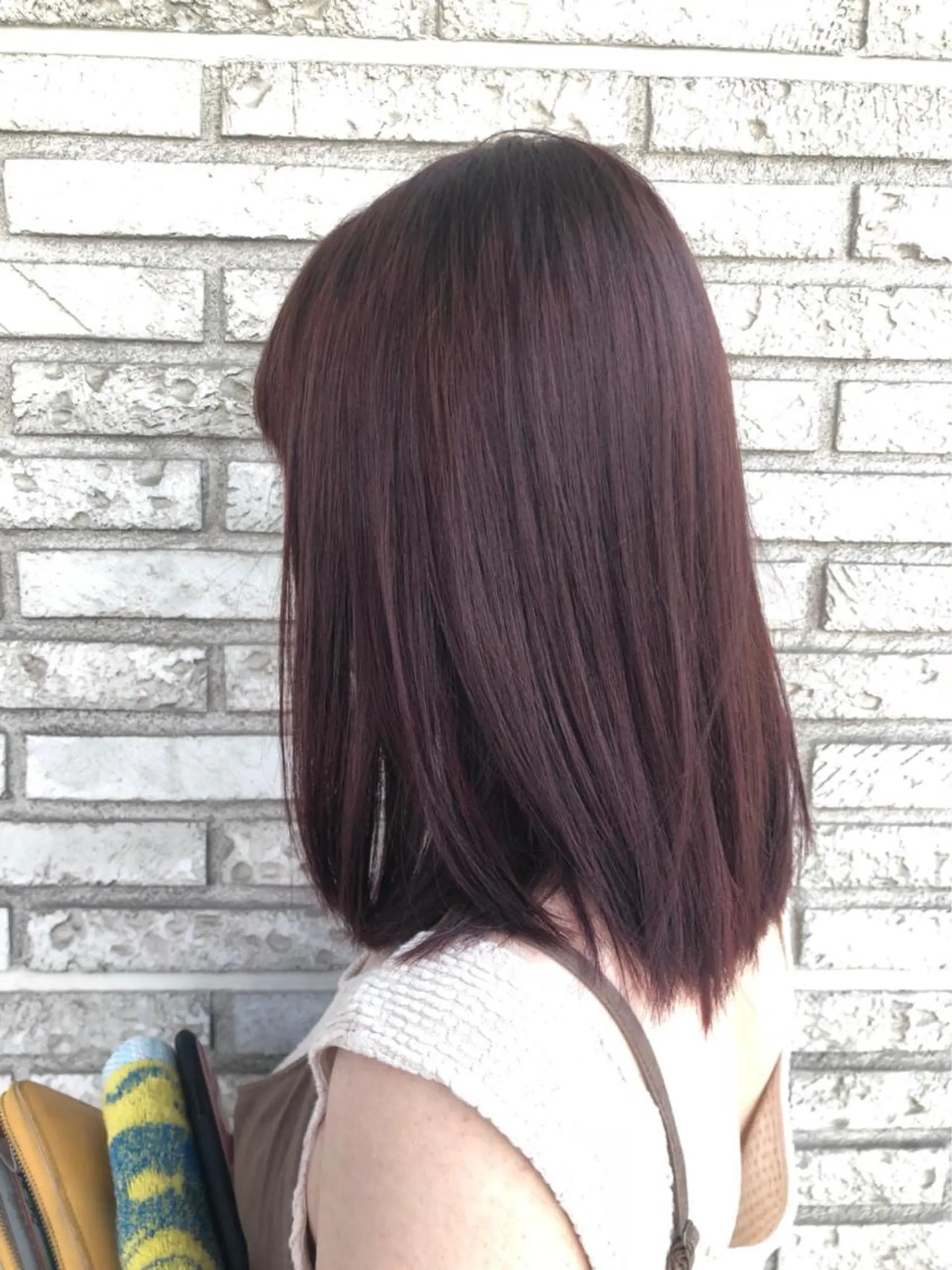 ミディアム カラー レッドカラー 小久保 なるみのヘアスタイル