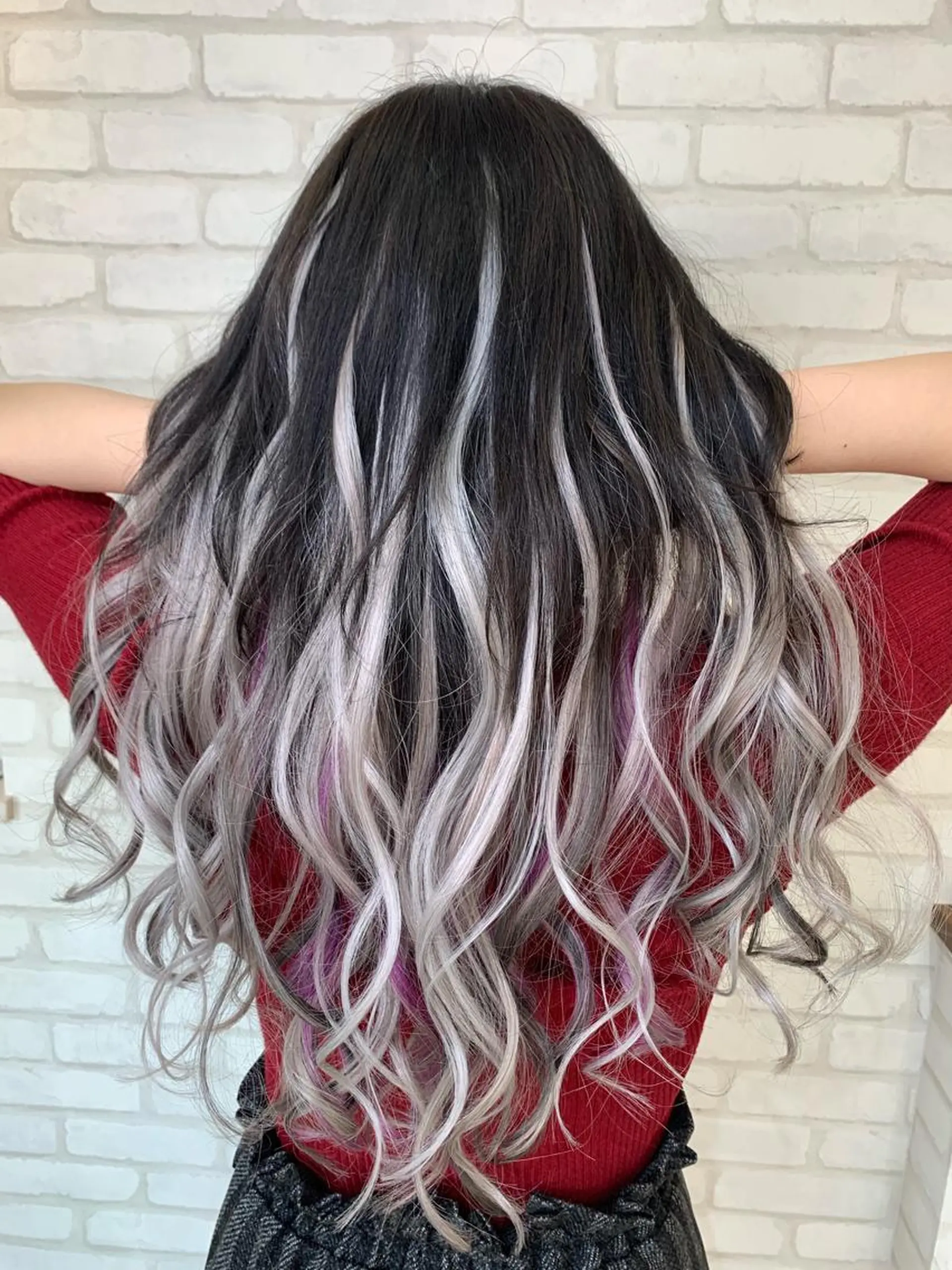 ミディアム 🦄コグレケンタピ ンクカラー🎨パーマのヘアスタイル