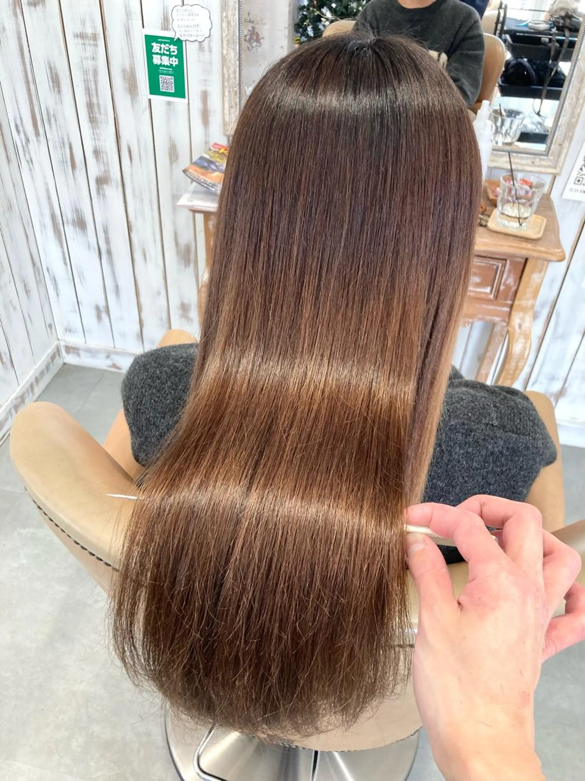 ロング 縮毛矯正 【ailes】品川 隆博のヘアスタイル