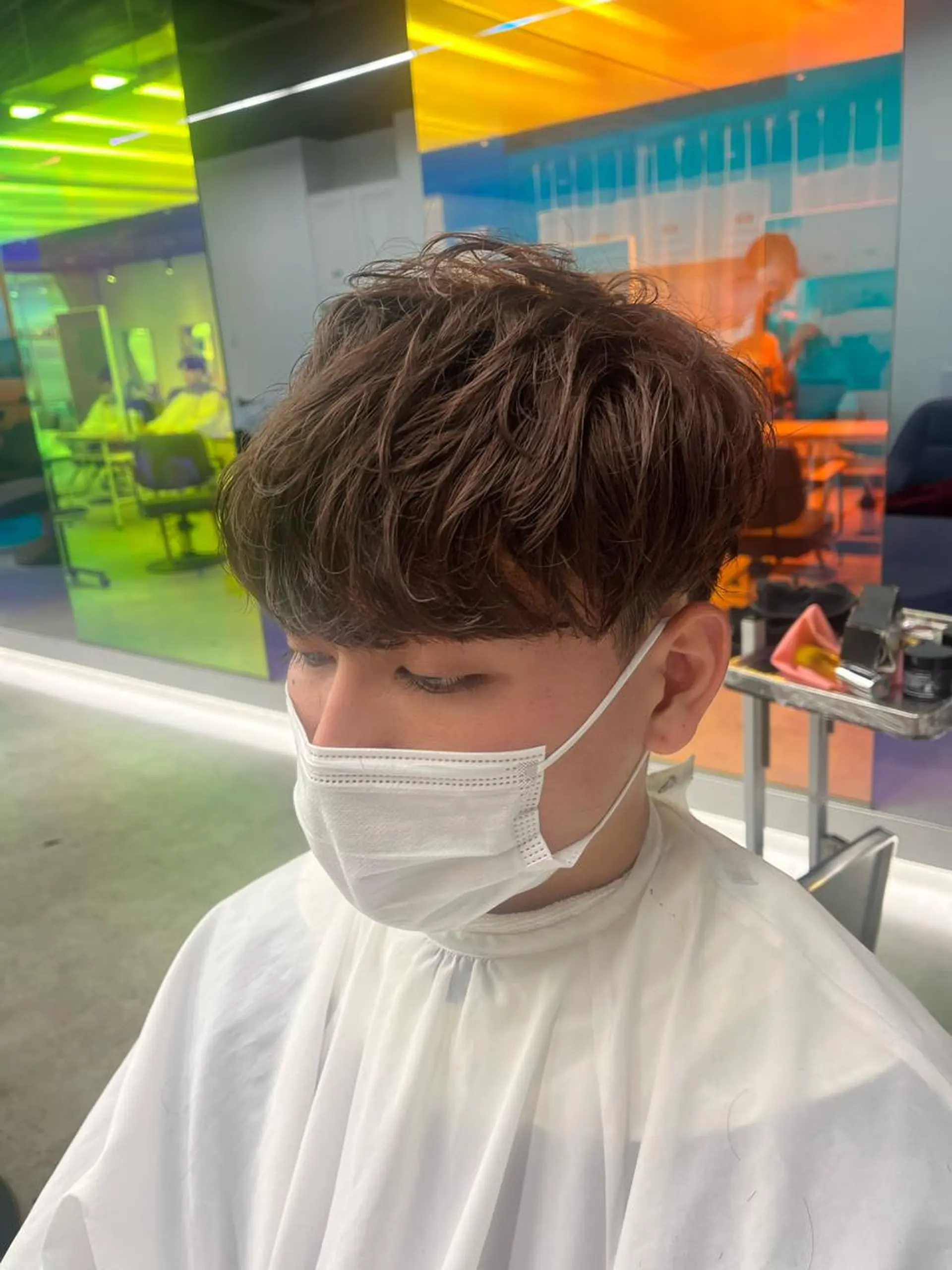 ショート カラー メンズ マッシュ 刈り上げ カット mai🤍縮毛酸性ス トレート/アイリストのヘアスタイル