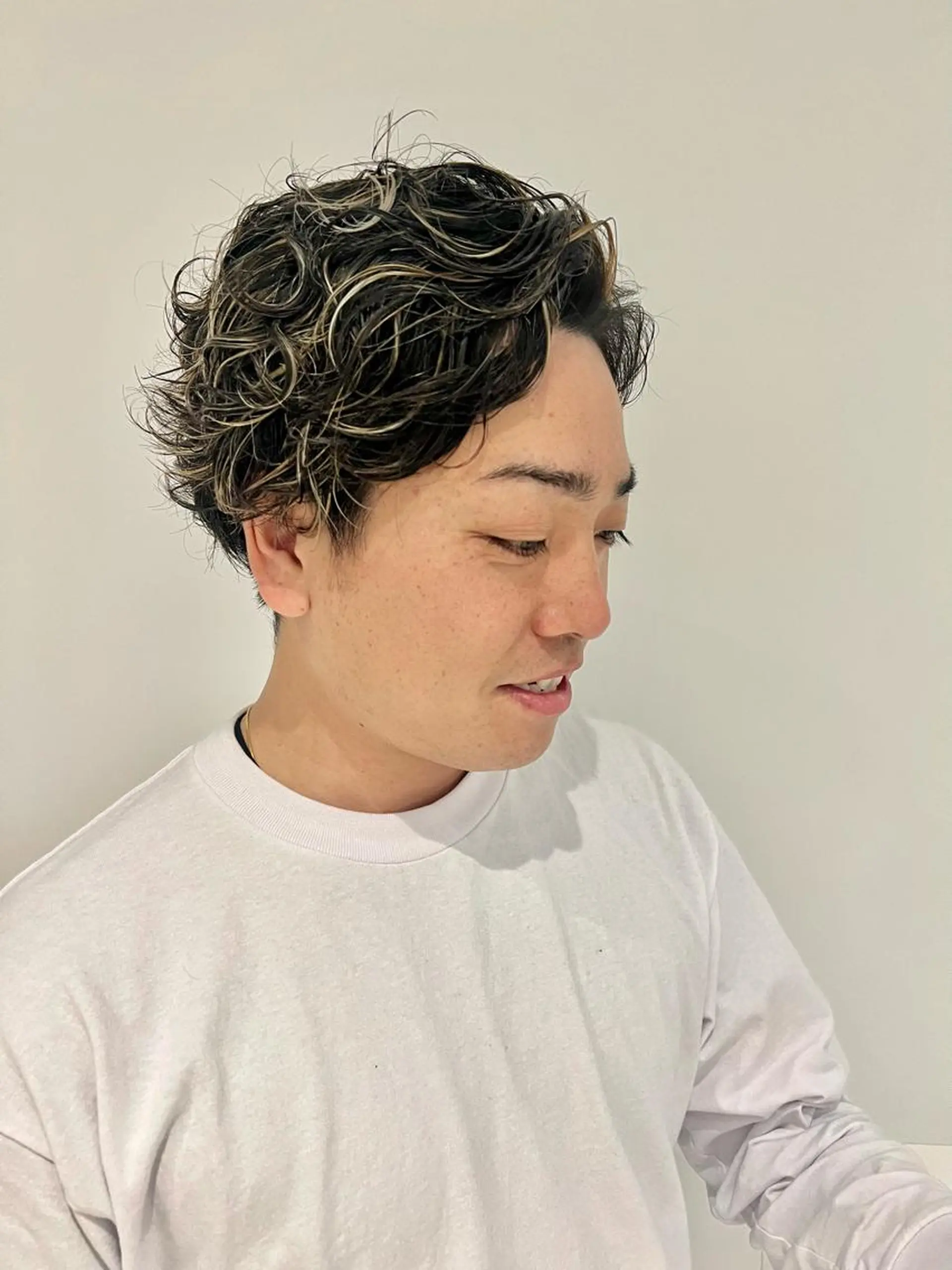 ミディアム メンズ ヘアカラー トリートメント 宮永 智香のヘアスタイル