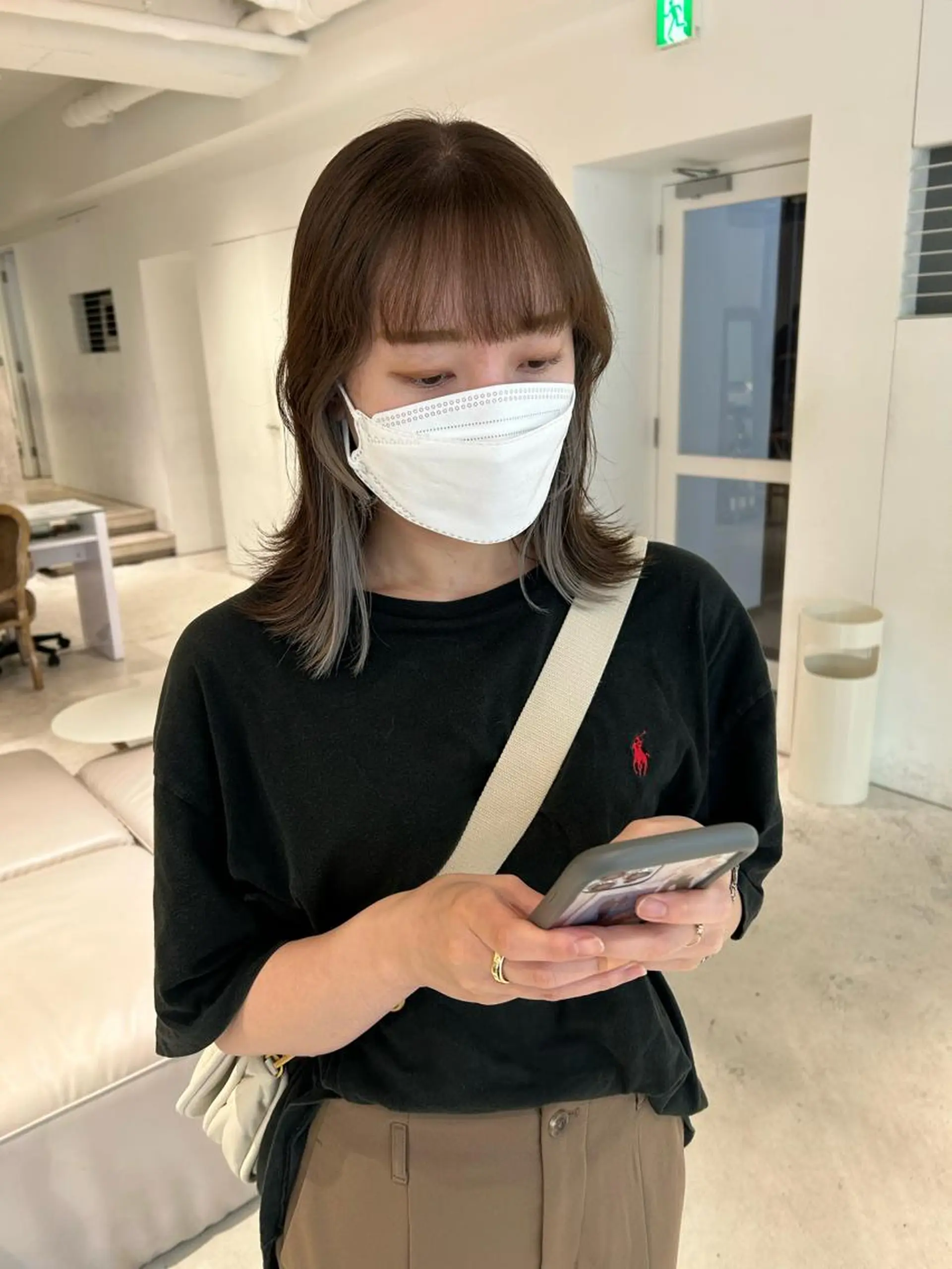 ミディアム カラー ヘアカラー 透明感カラー🫧 nanohaのヘアスタイル