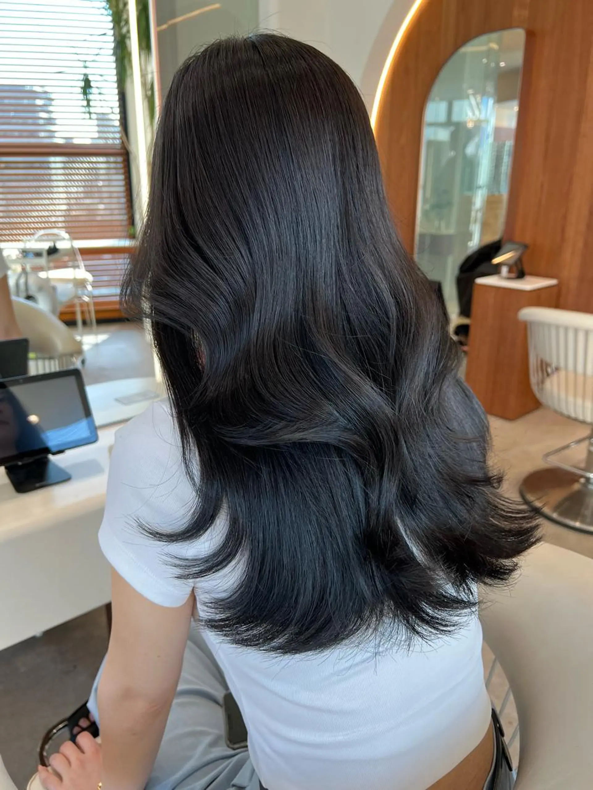 ミディアム カラー 韓国風ヘア レイヤーカット 韓国レイヤー🇰🇷 韓国研修◎渋谷カイトのヘアスタイル