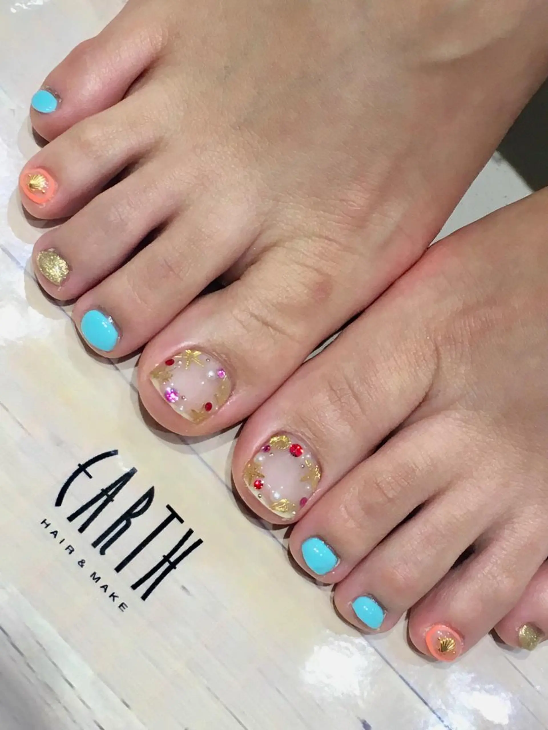 ネイル クリアネイル 佐藤 まりえのネイルデザイン