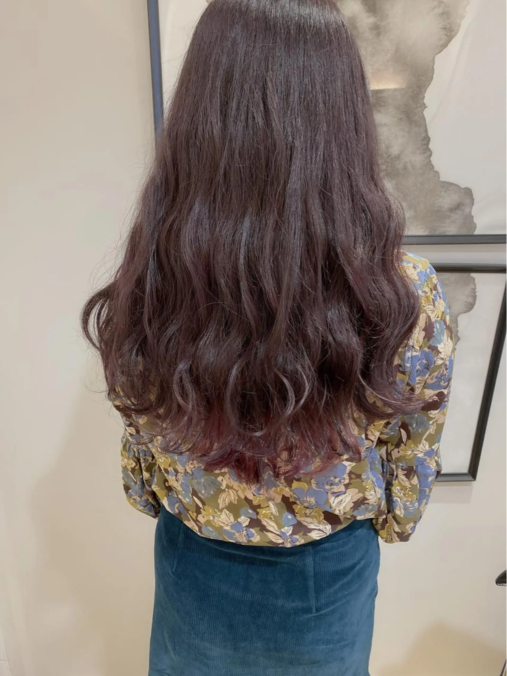 ロング カラー ピンクカラー ピンクパープル パープルカラー nailist mana𖤐´-のネイルデザイン