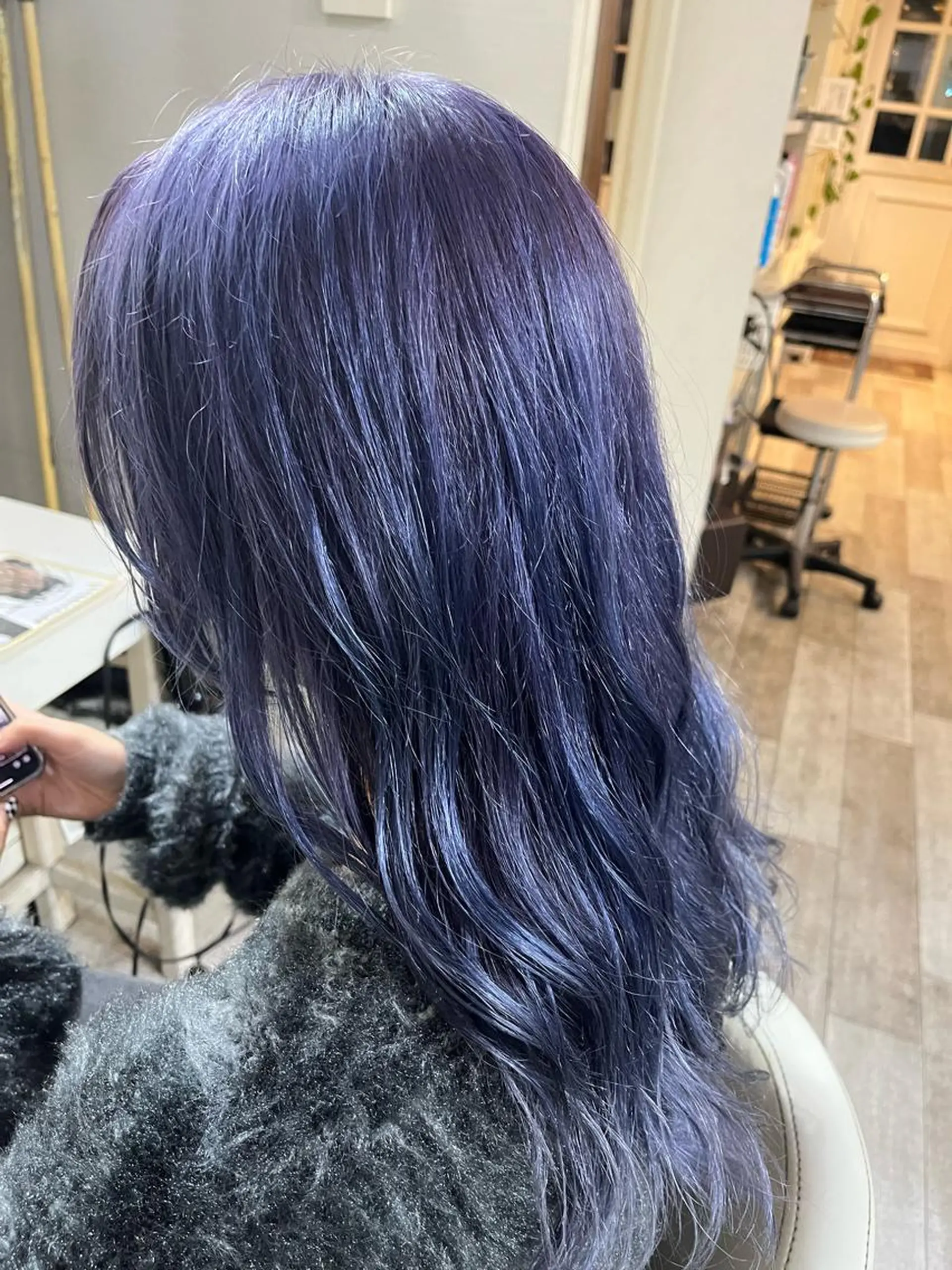 ロング カラー ブルーカラー ブルーバイオレット バイオレットカラー カラー職人 なかもと たつひろのヘアスタイル