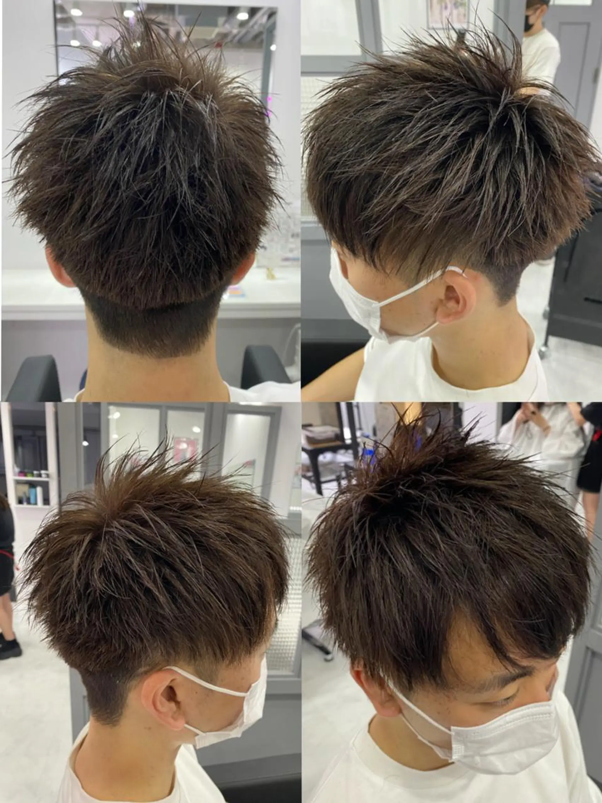 ショート カラー パーマ ヘアアレンジ メンズ カット 🔥メンズ特化渡辺 🔥ブリーチカラーのヘアスタイル