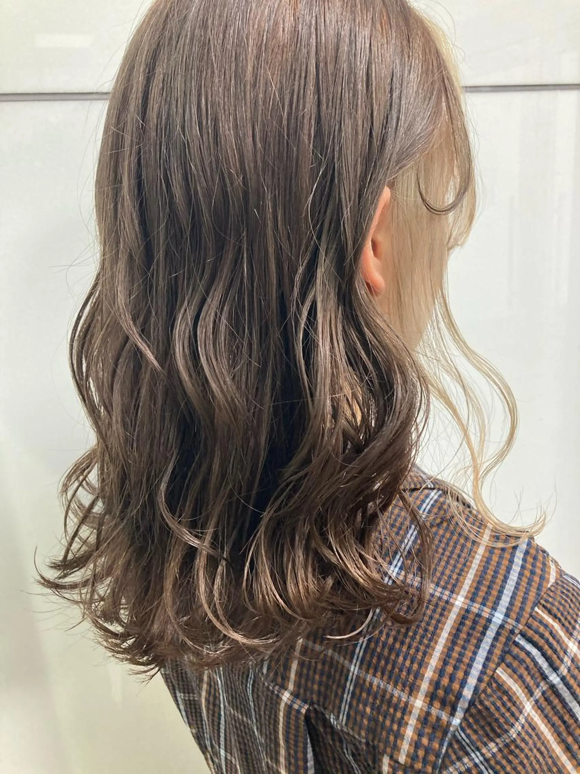 セミロング カラー ミストバング ブリーチ ブラウンカラー ココアブラウン  フェイスフレーミング ヘアカラー トリートメント 髪質改善/痛ませ ないカラー/西村航大のヘアスタイル